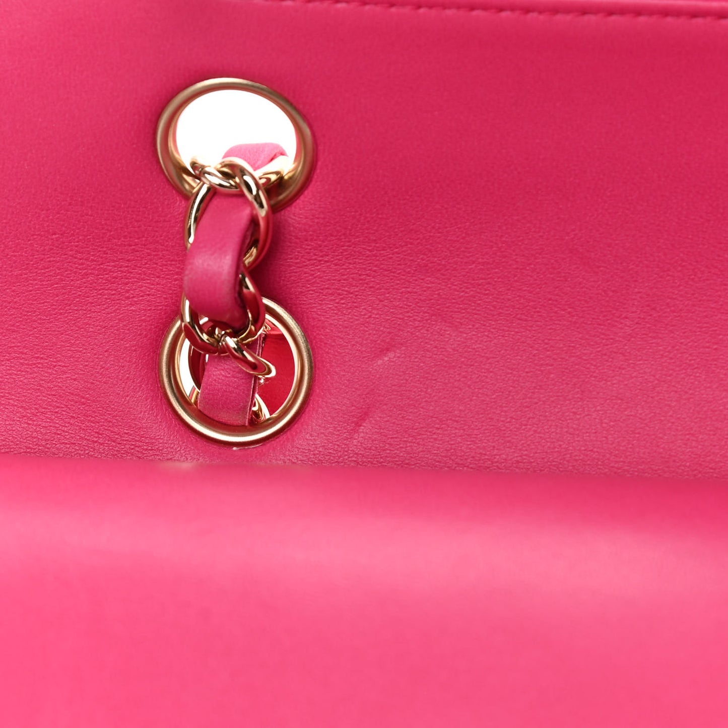Lambskin Quilted Medium Double Flap Pink