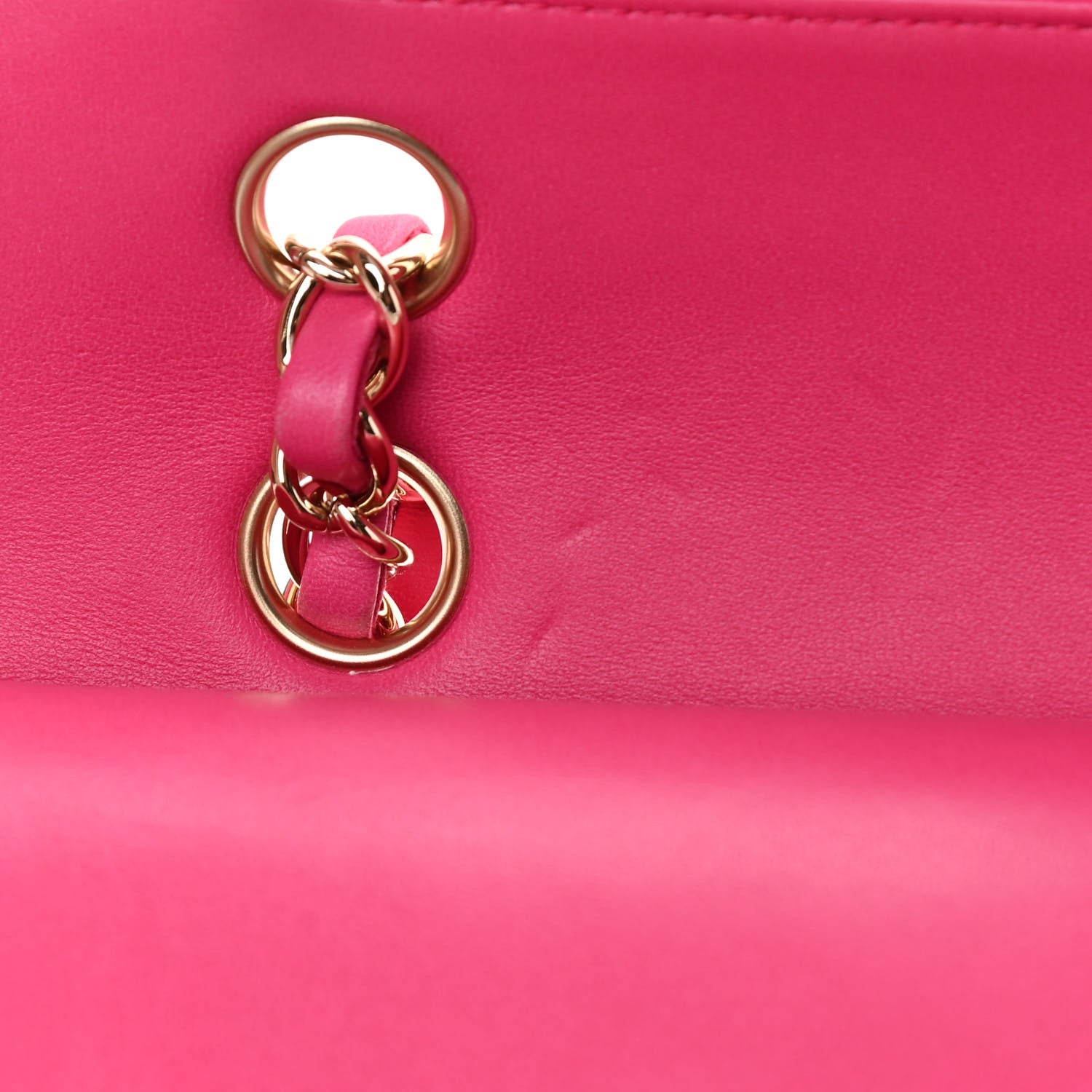 Chanel Lambskin Quilted Medium Double Flap Pink 16 of 19