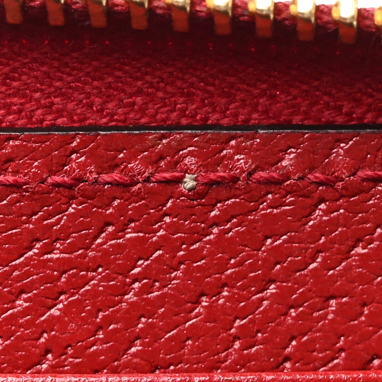 GG Supreme Monogram Tian Zip Around Wallet Beige Multicolor Red