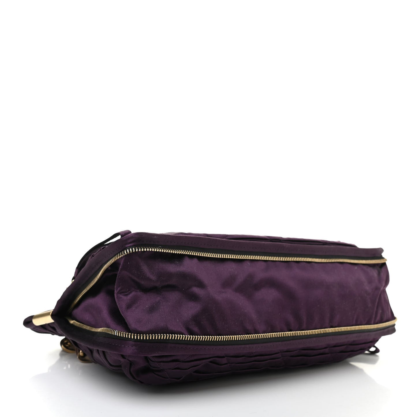 Satin Amalia Medium Shoulder Bag Violet