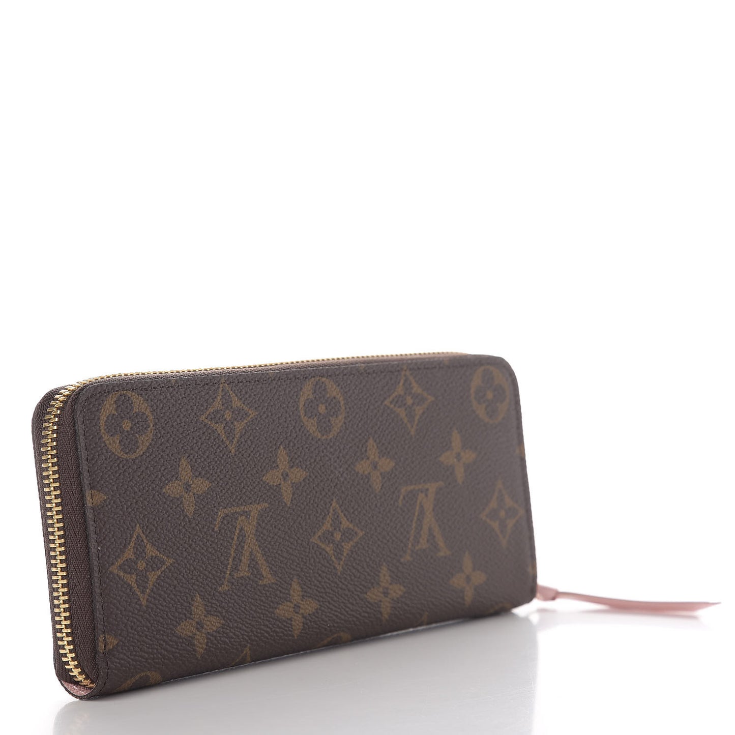 Monogram Clemence Wallet Rose Ballerine