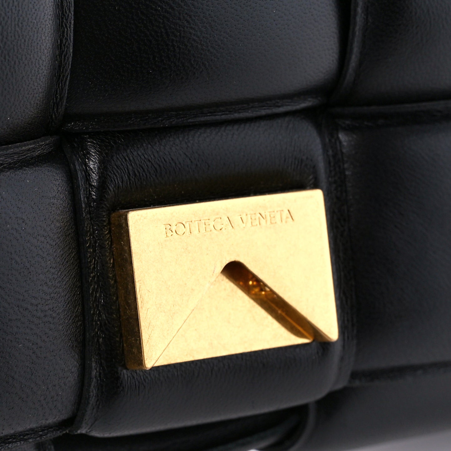 Nappa Maxi Intreccio Padded Cassette Crossbody Bag Black