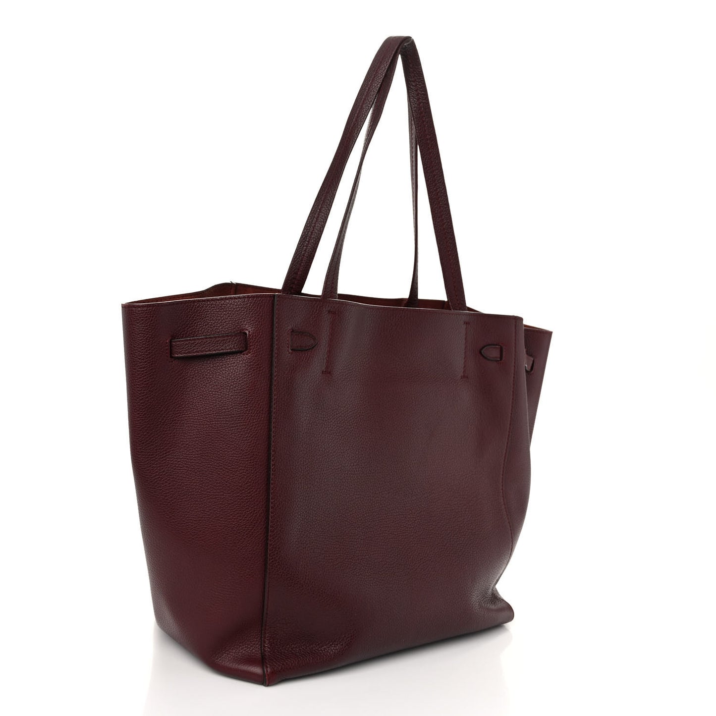 Soft Grained Calfskin Small Belt Cabas Phantom Burgundy