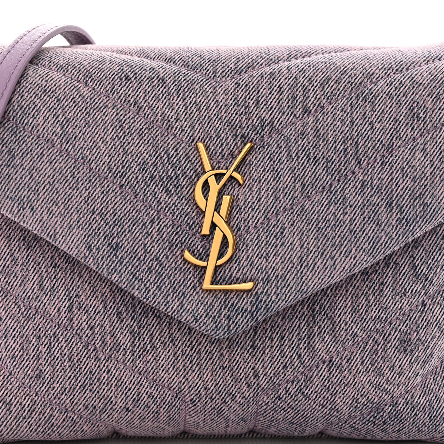 Denim Y Quilted Monogram Toy Loulou Crossbody Bag Bleached Lilac