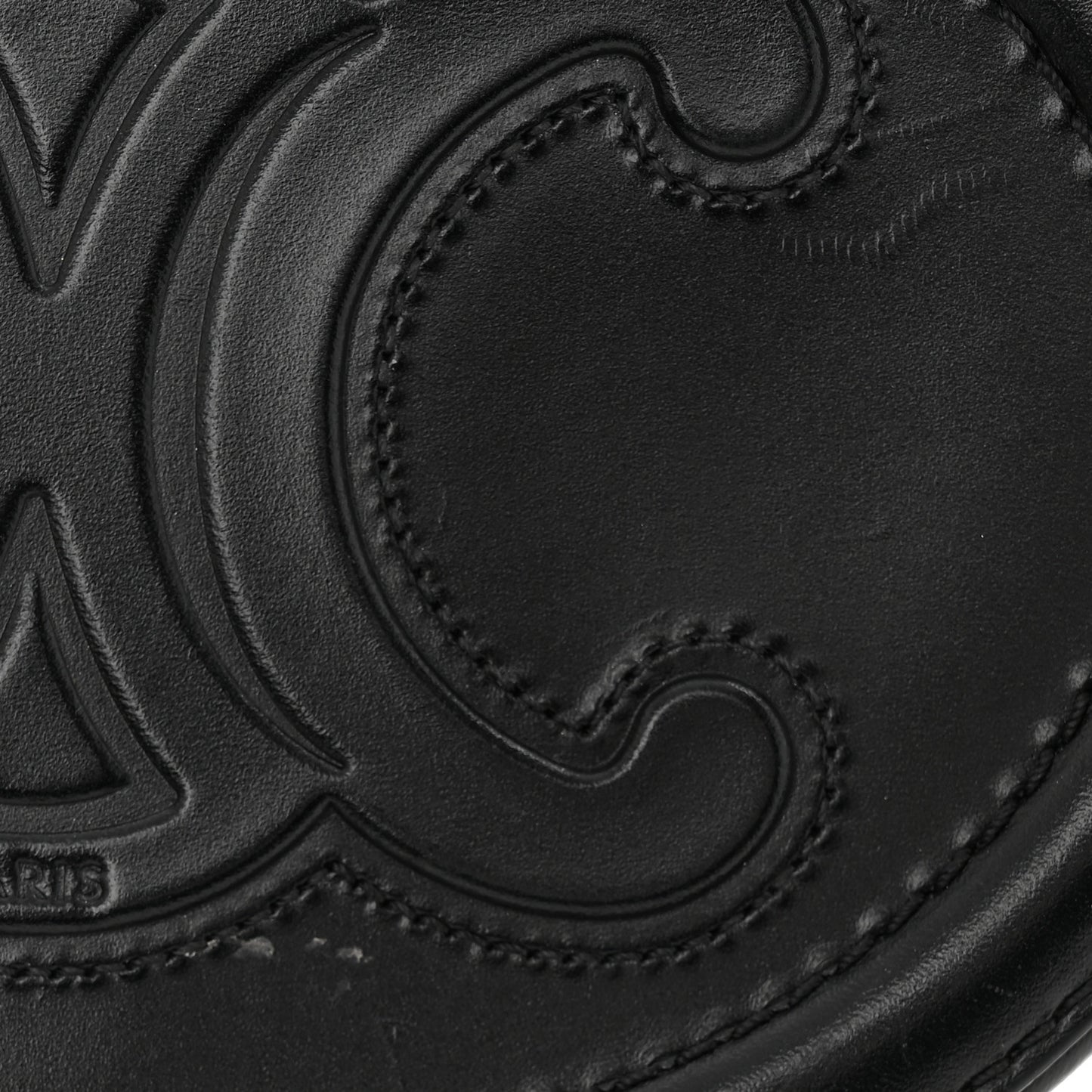 Smooth Calfskin Cuir Triomphe Oval Bag Black