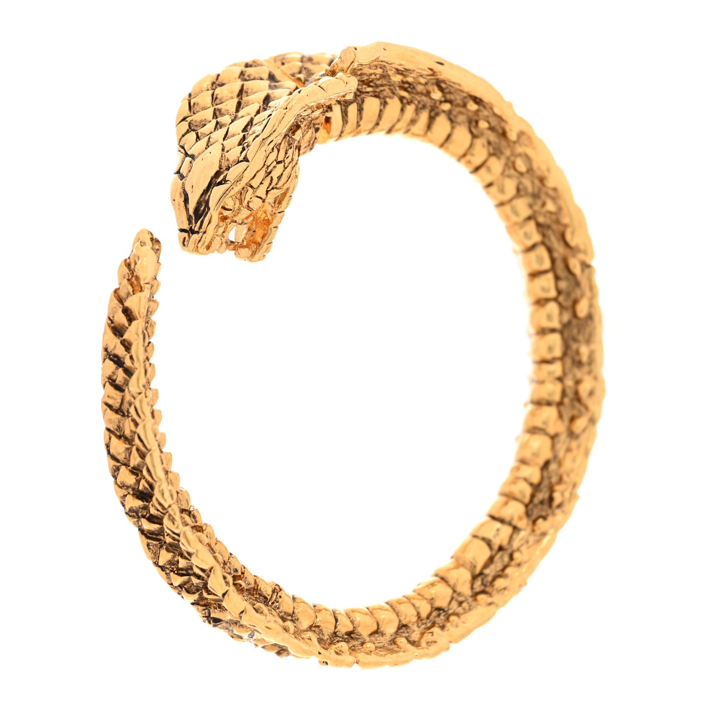 Metal Asymmetrical Cobra Earrings Gold