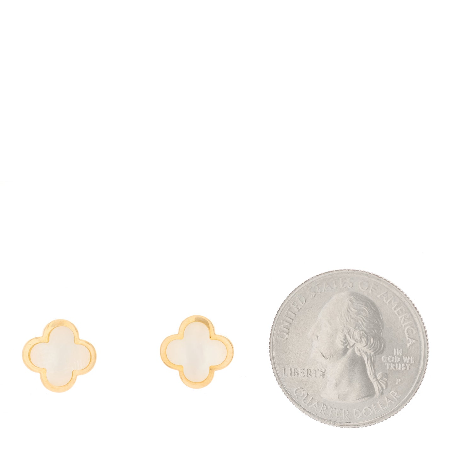 18K Yellow Gold Mother of Pearl Pure Alhambra Earrings