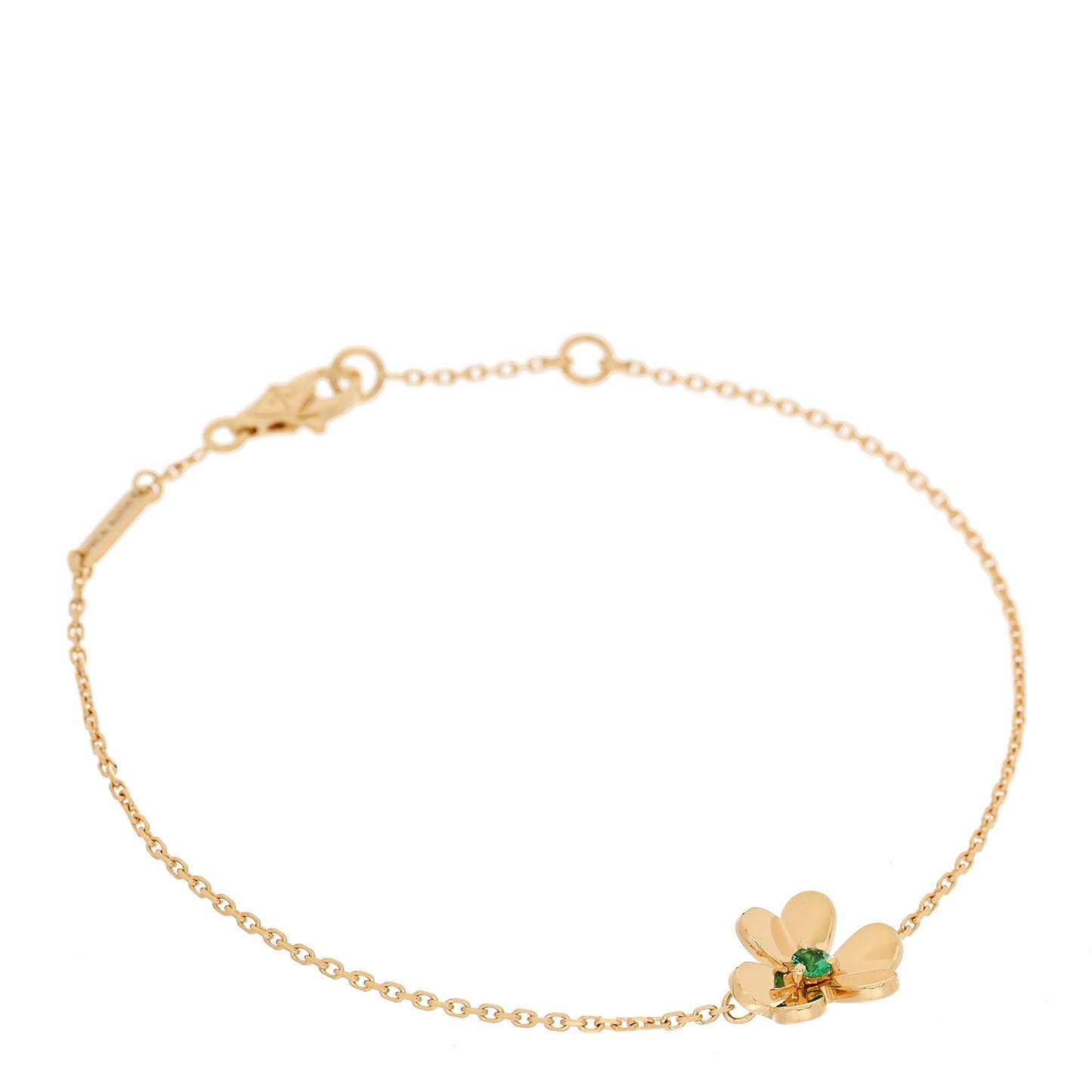 18K Yellow Gold Emerald Mini Frivole Bracelet