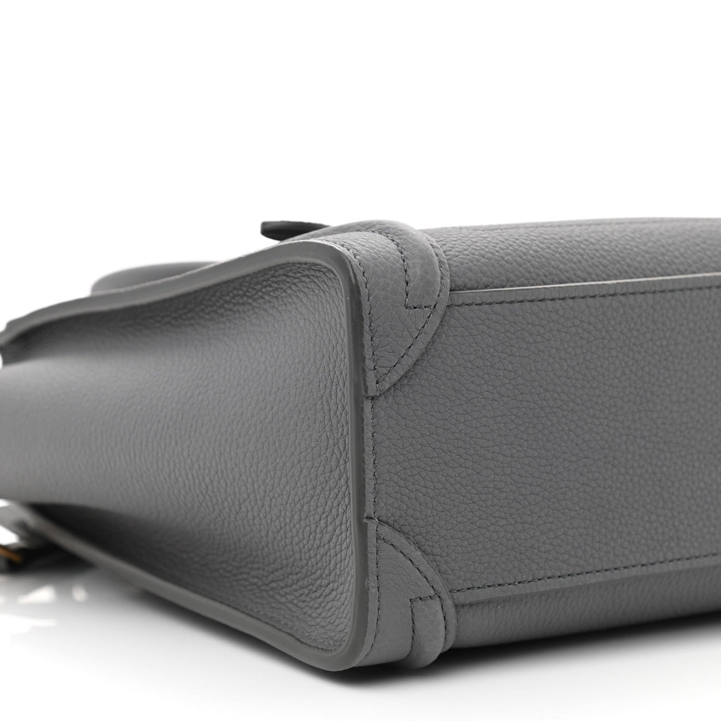 Baby Drummed Calfskin Nano Luggage Kohl