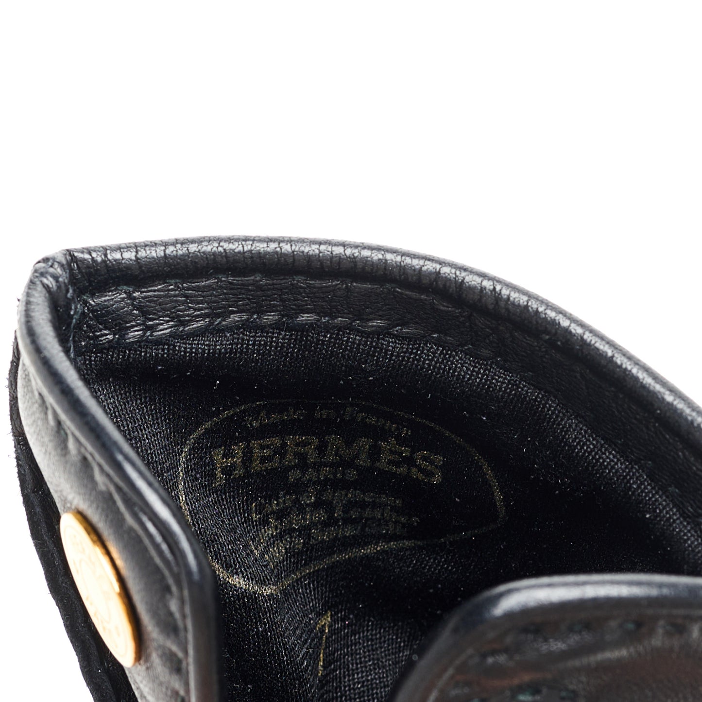 Lambskin Clous De Selle Gloves 7 Black