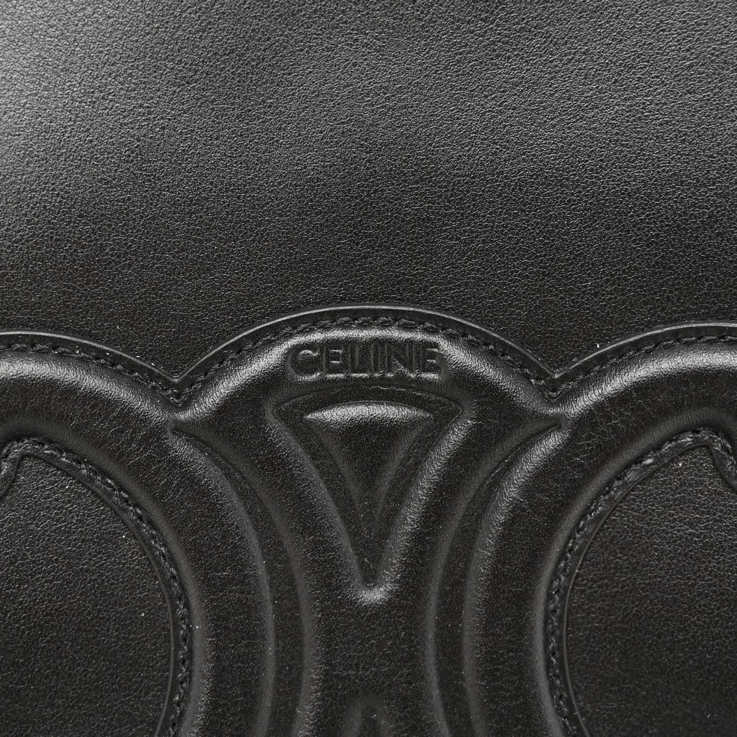 Smooth Calfskin Small Cuir Triomphe Bucket Bag Black