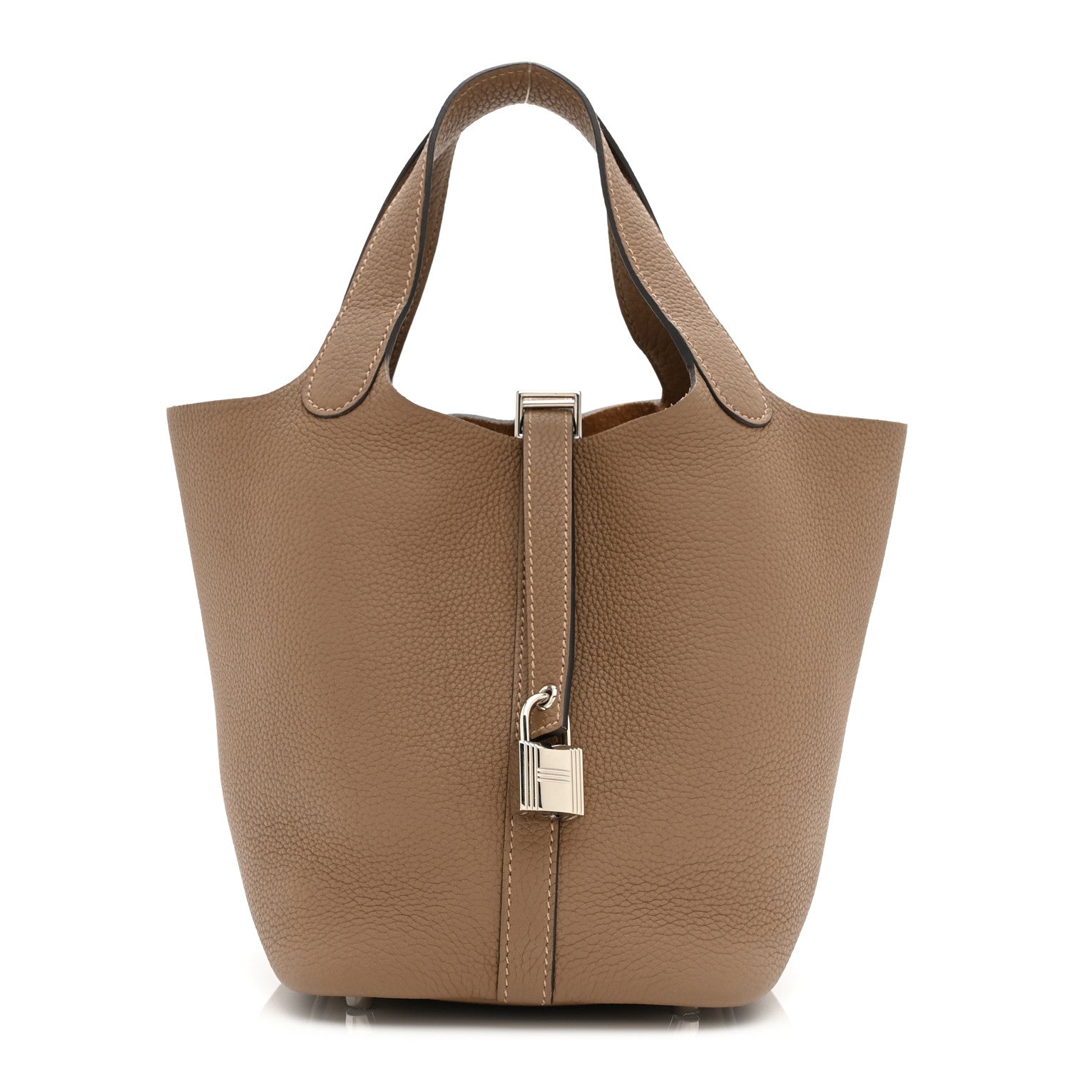 Hermes Taurillon Maurice Picotin Lock 18 PM Beige De Weimar