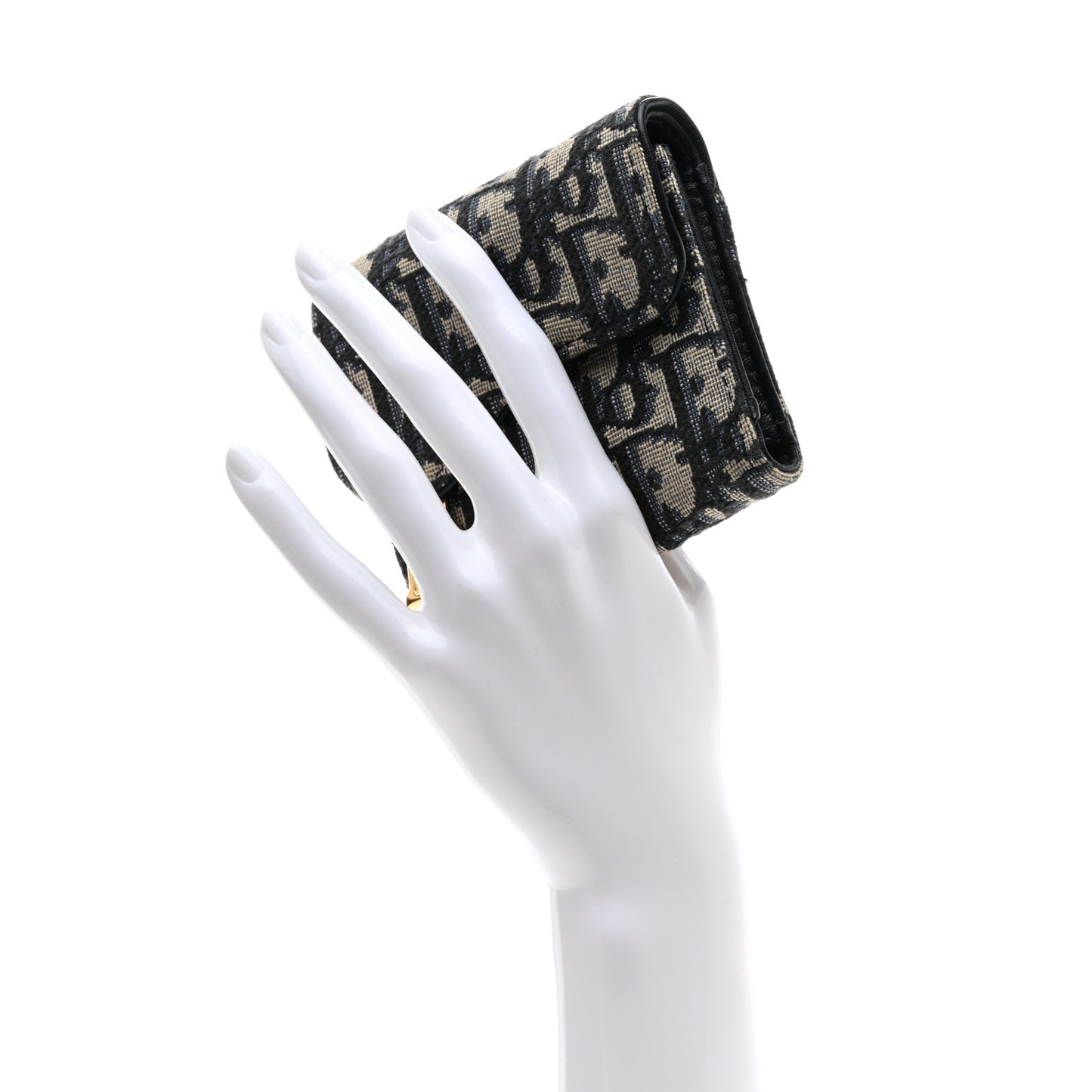 Oblique Saddle Lotus Wallet Blue