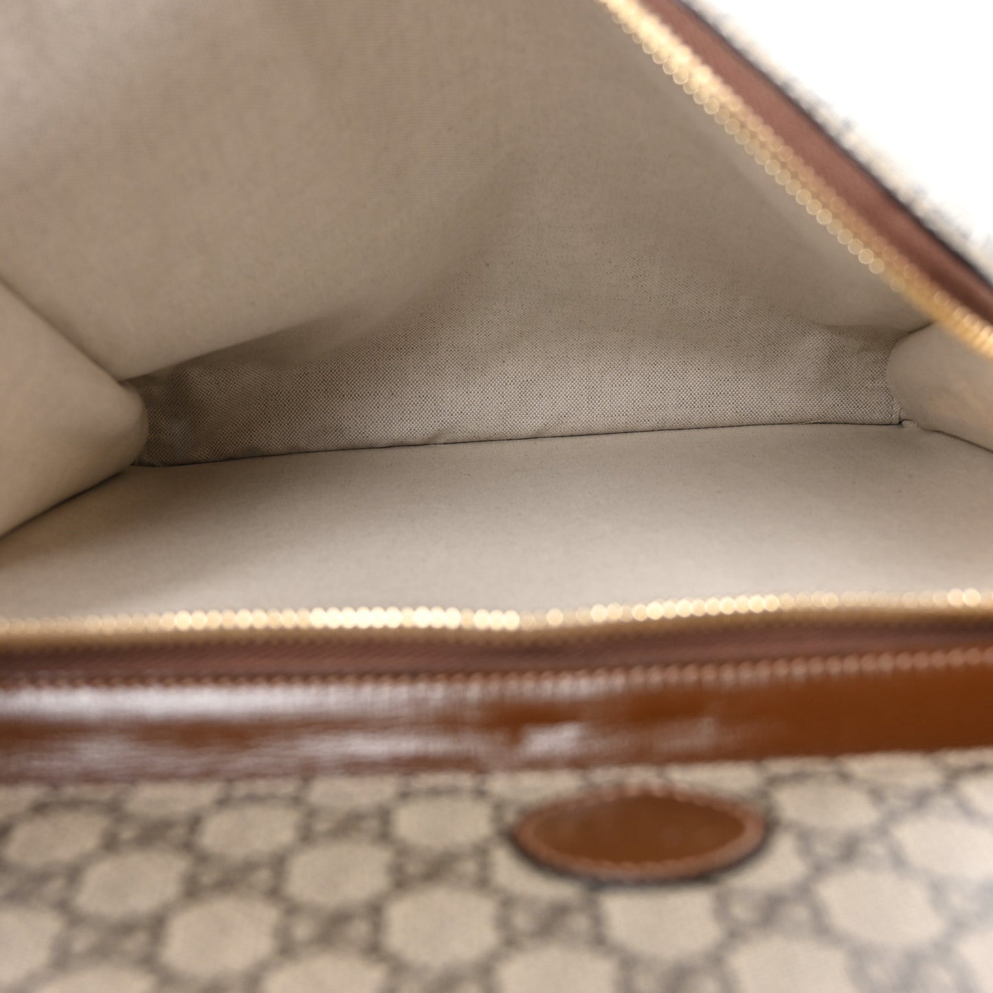 GG Supreme Monogram Azalea Calfskin Retro Interlocking G Carry On Trolley Beige Ebony Brown Sugar