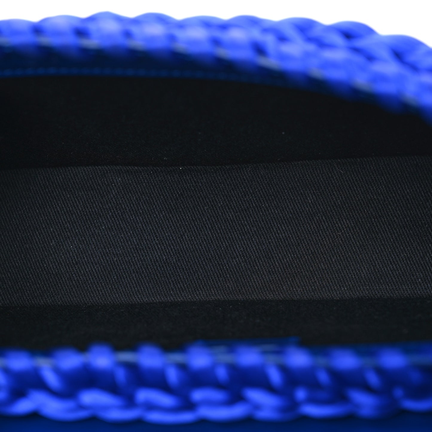 Woven Satin Medium 001 Chain Bag Electric Blue
