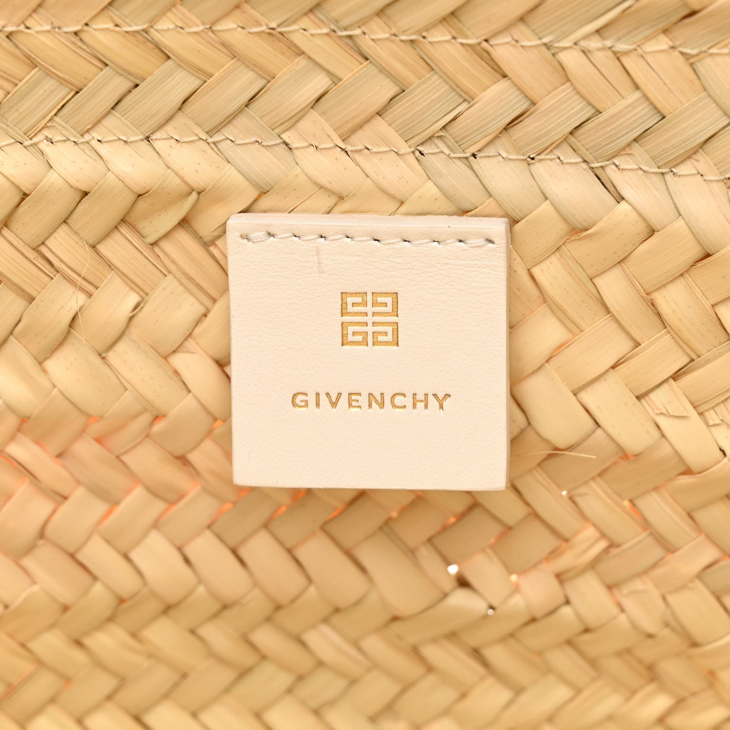 Raffia Woven Calfskin Voyou Basket Bag White