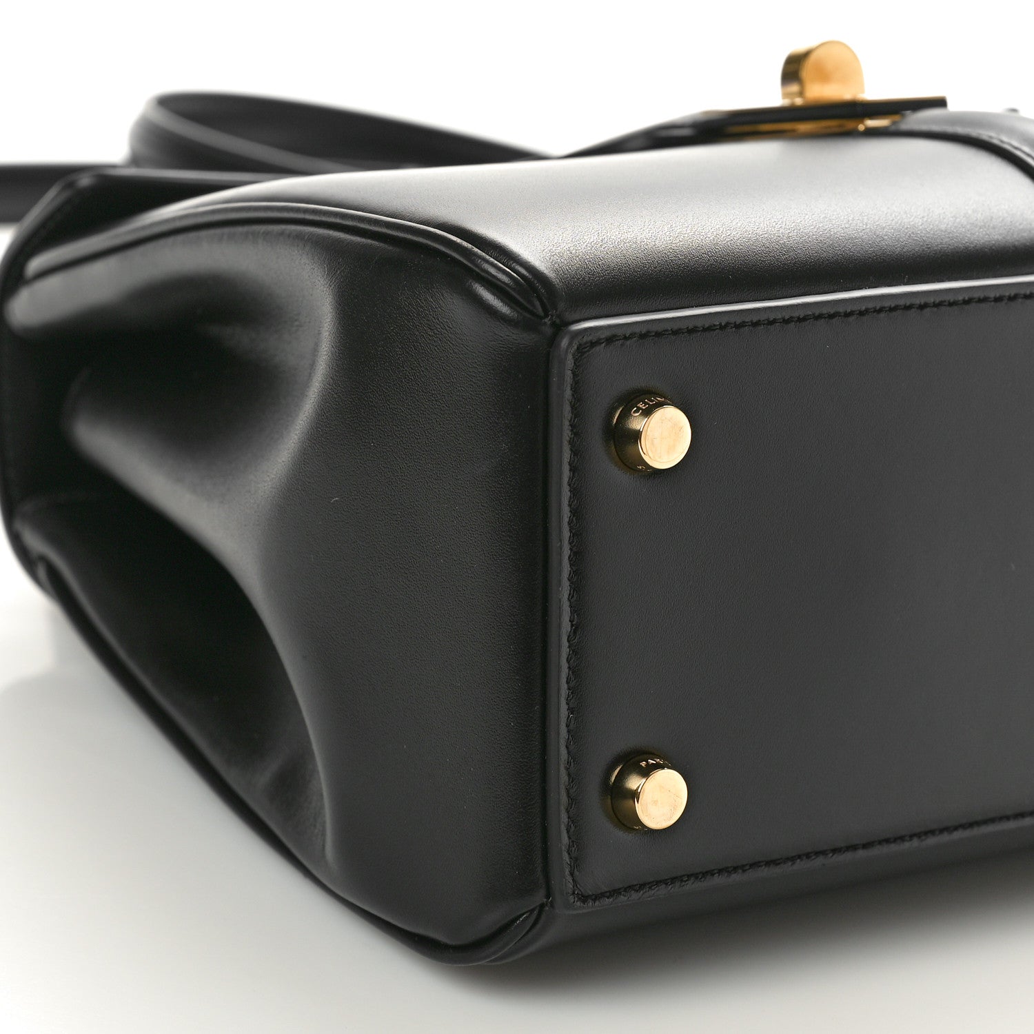 Celine Satinated Calfskin Small 16 Top Handle Bag Black 8 of 9
