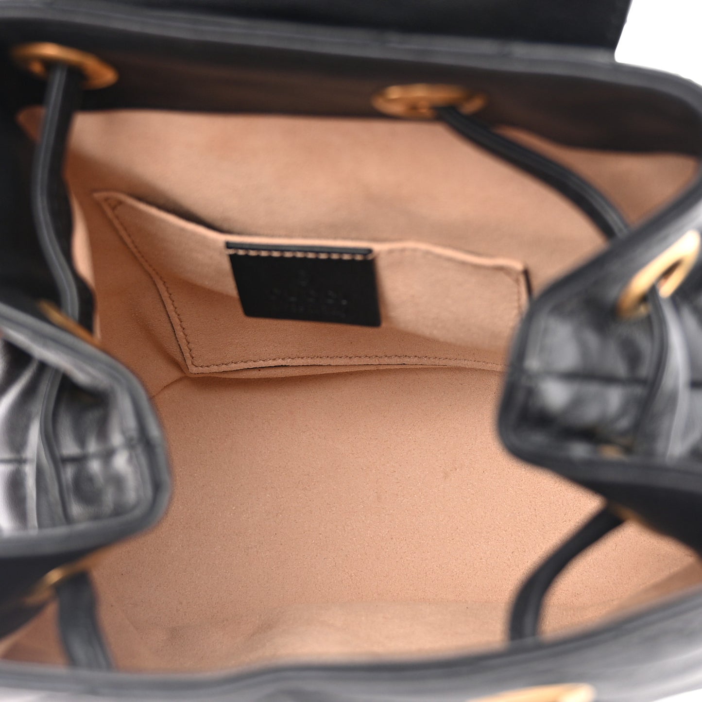 Calfskin Matelasse GG Marmont Flap Backpack Black