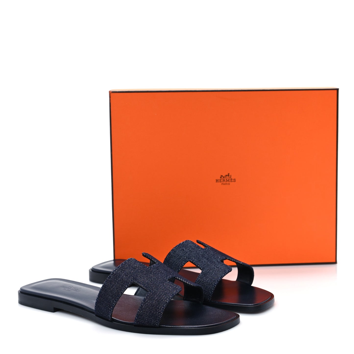 Denim Canvas Oran Sandals 38.5 Bleu Brut