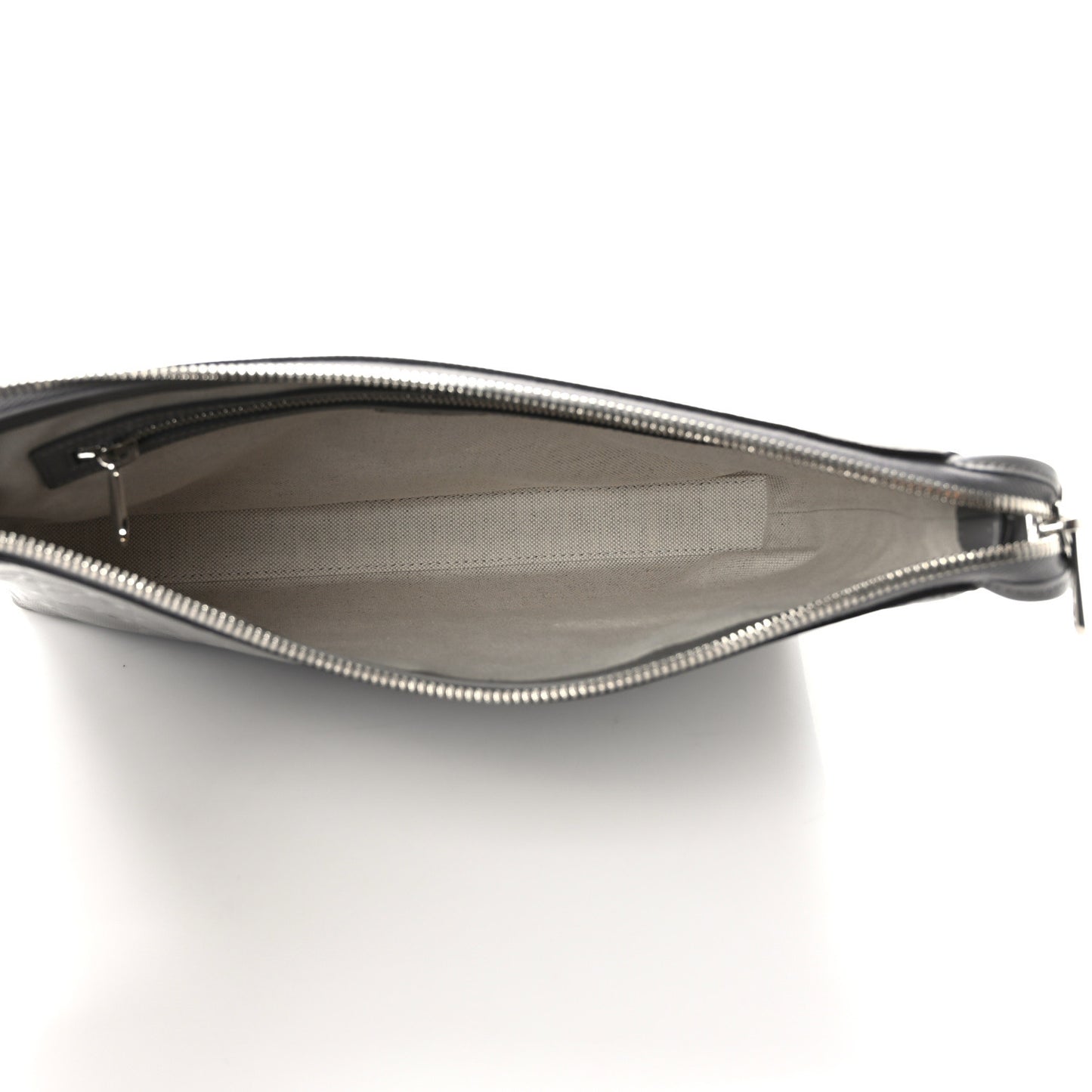 Calfskin GG Tennis Embossed Medium Wristlet Messenger Bag Gray