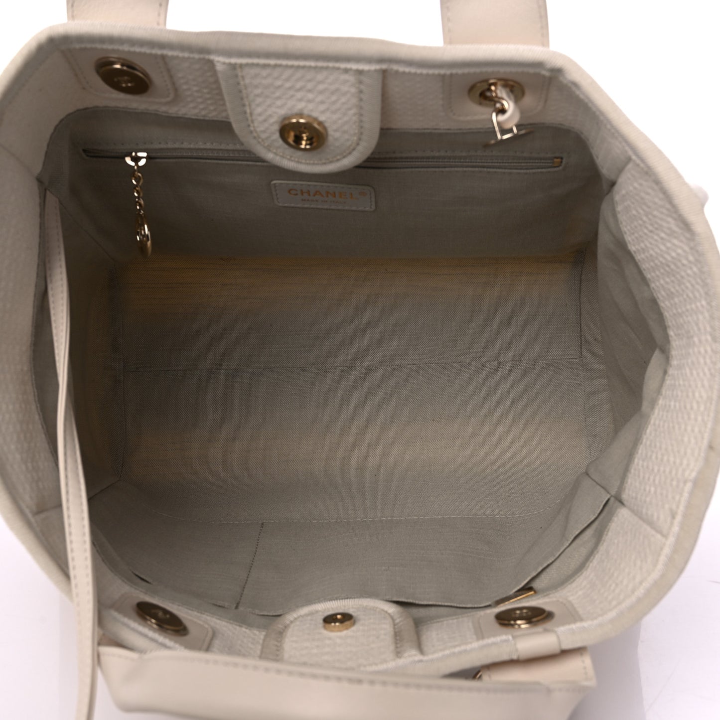 Mixed Fibers Small Deauville Tote White