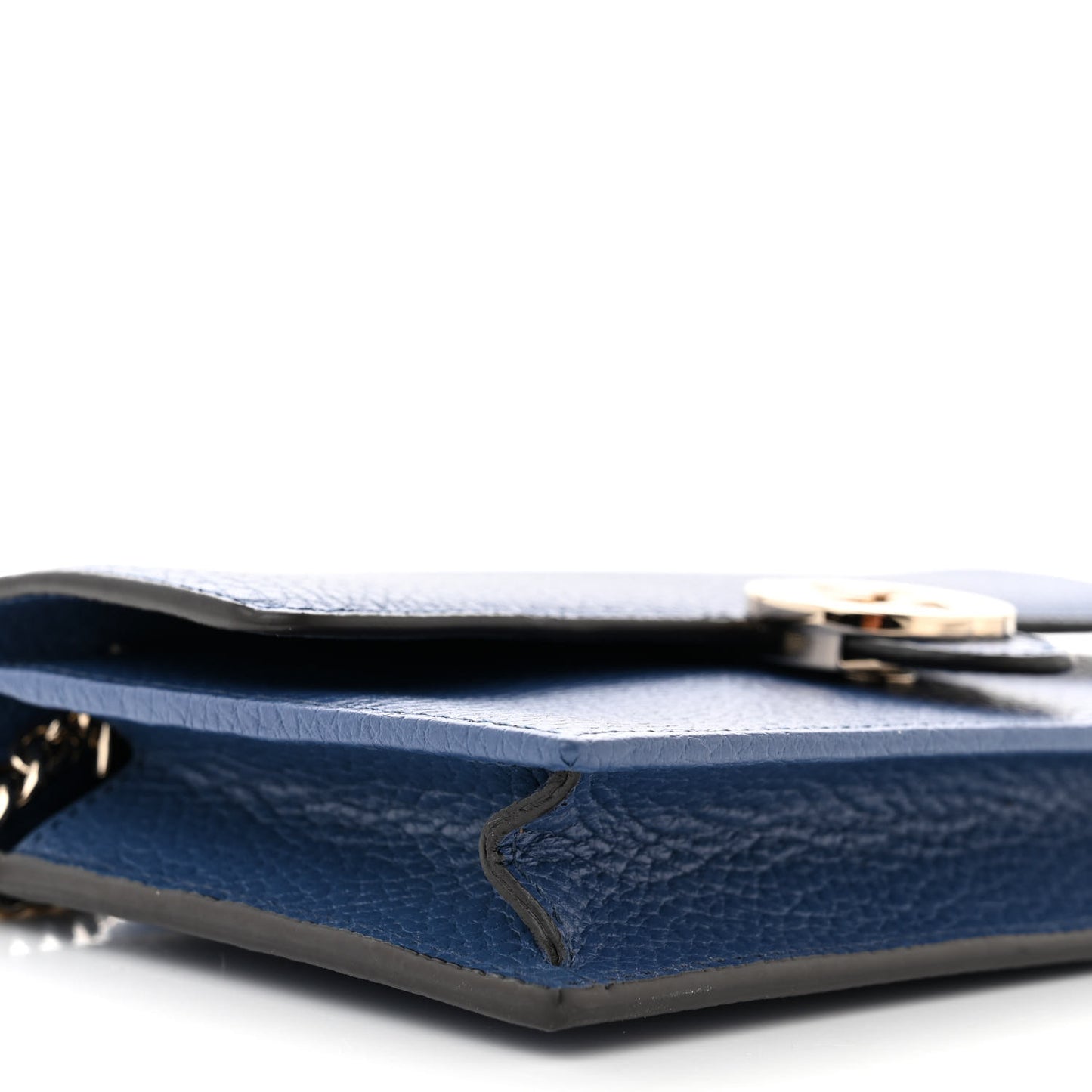 Dollar Calfskin Interlocking G Chain Wallet Caspian