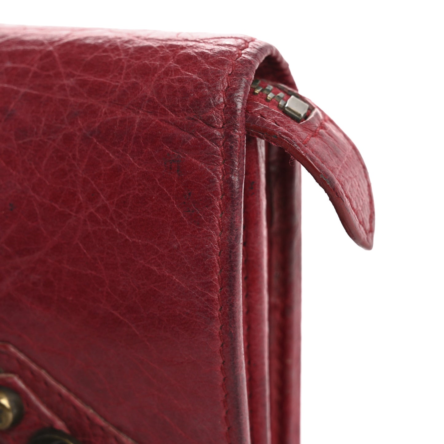 Agneau Gold Hardware Continental Zip Around Wallet Rose Thulian
