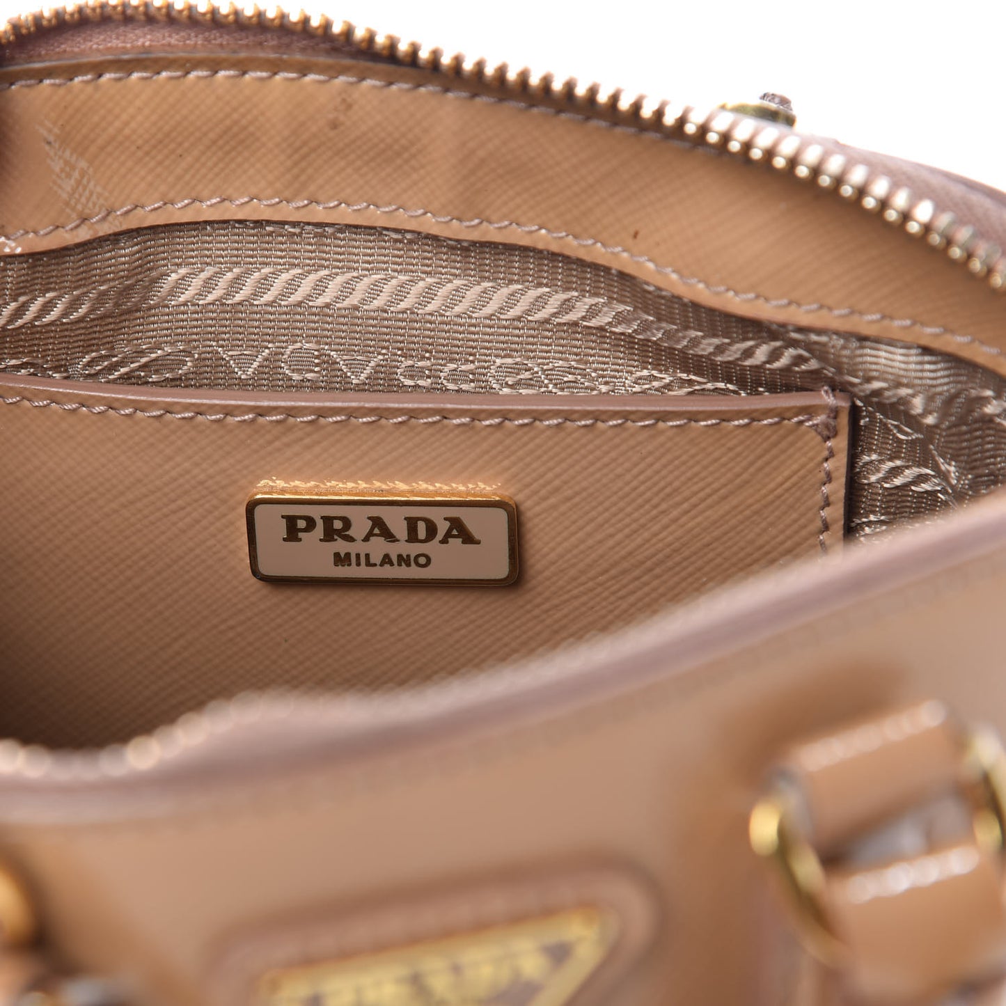 Saffiano Vernice Mini Promenade Tote Noisette