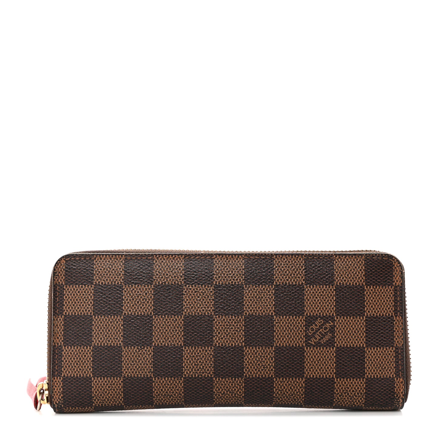 Damier Ebene Clemence Wallet Cherry