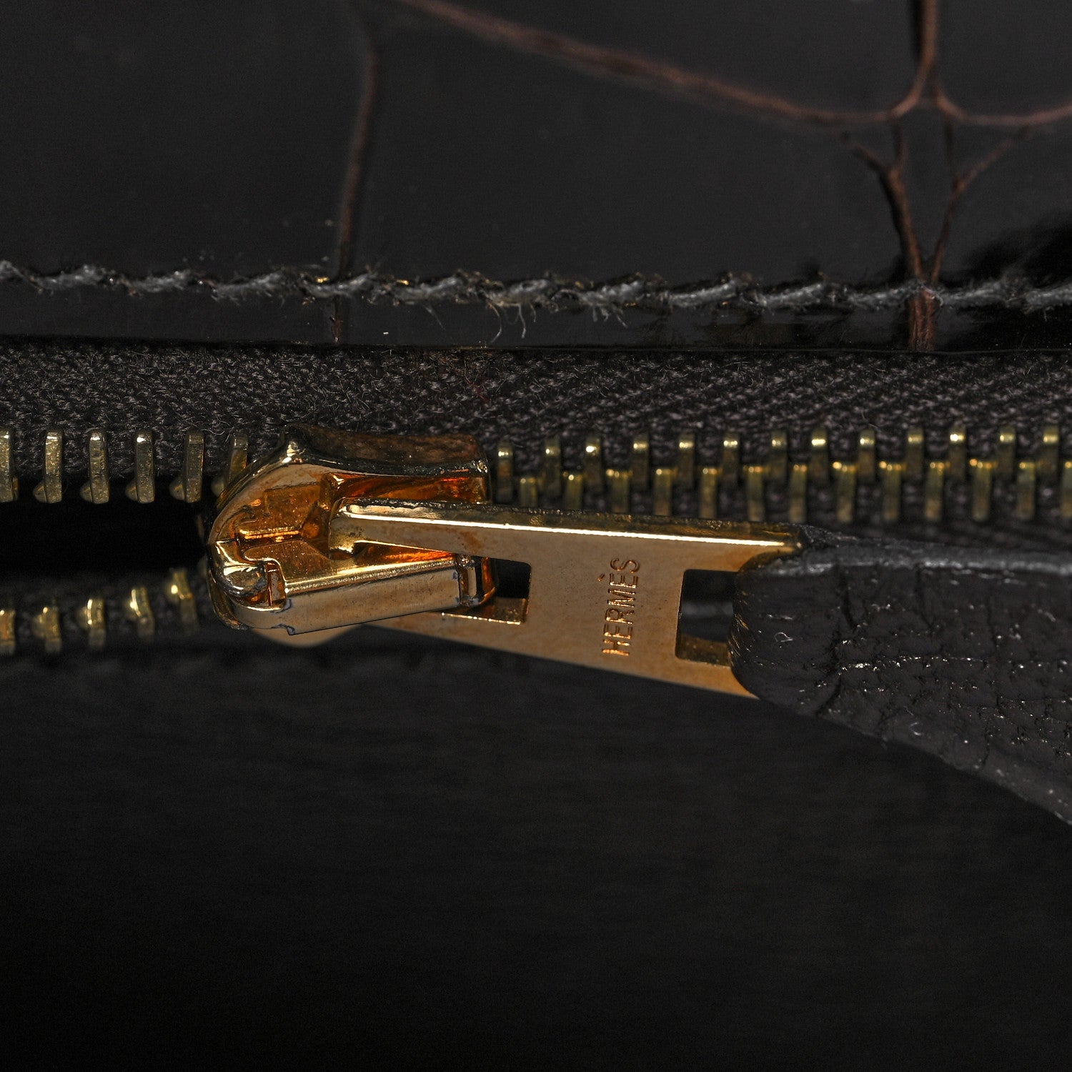 Hermes Shiny Niloticus Crocodile Kelly Sellier 28 Macassar 20 of 38