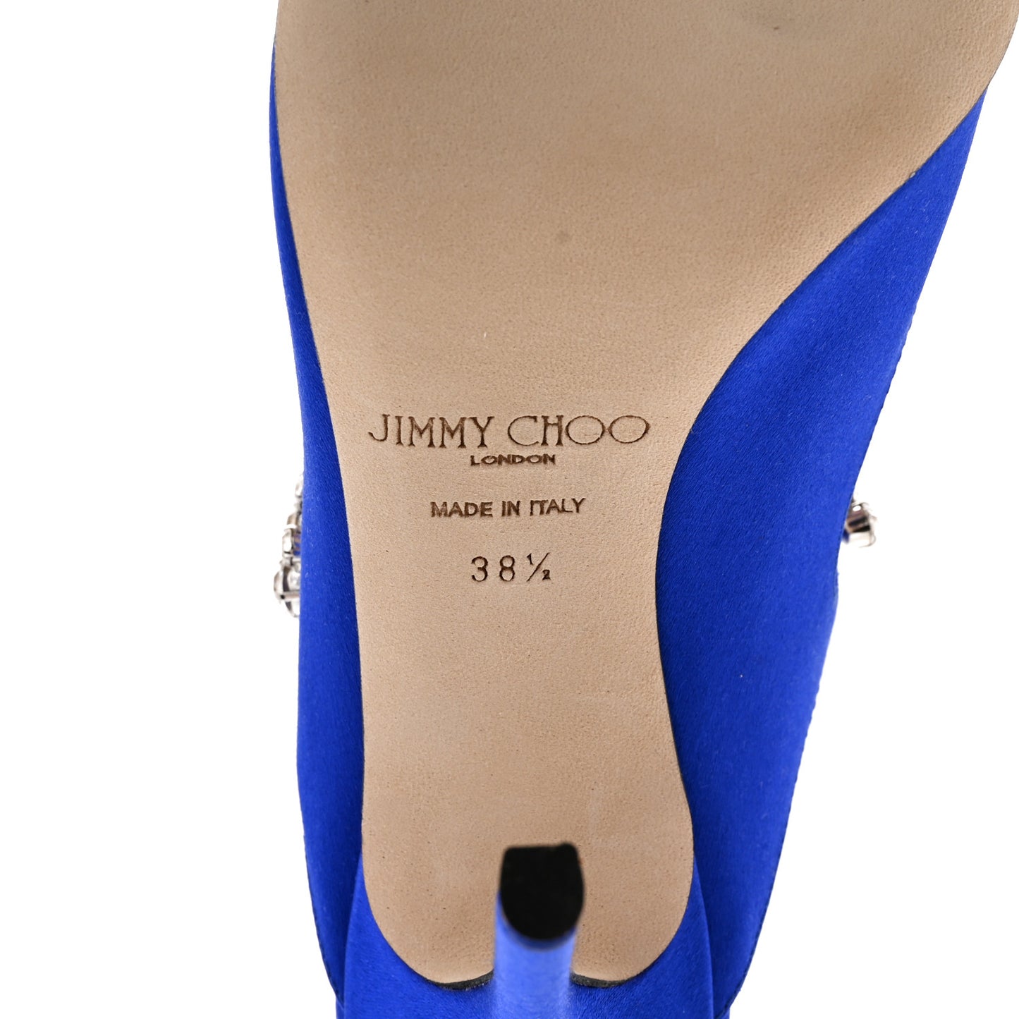 Satin Crystal Bing 100 Pumps 38.5 Ultraviolet