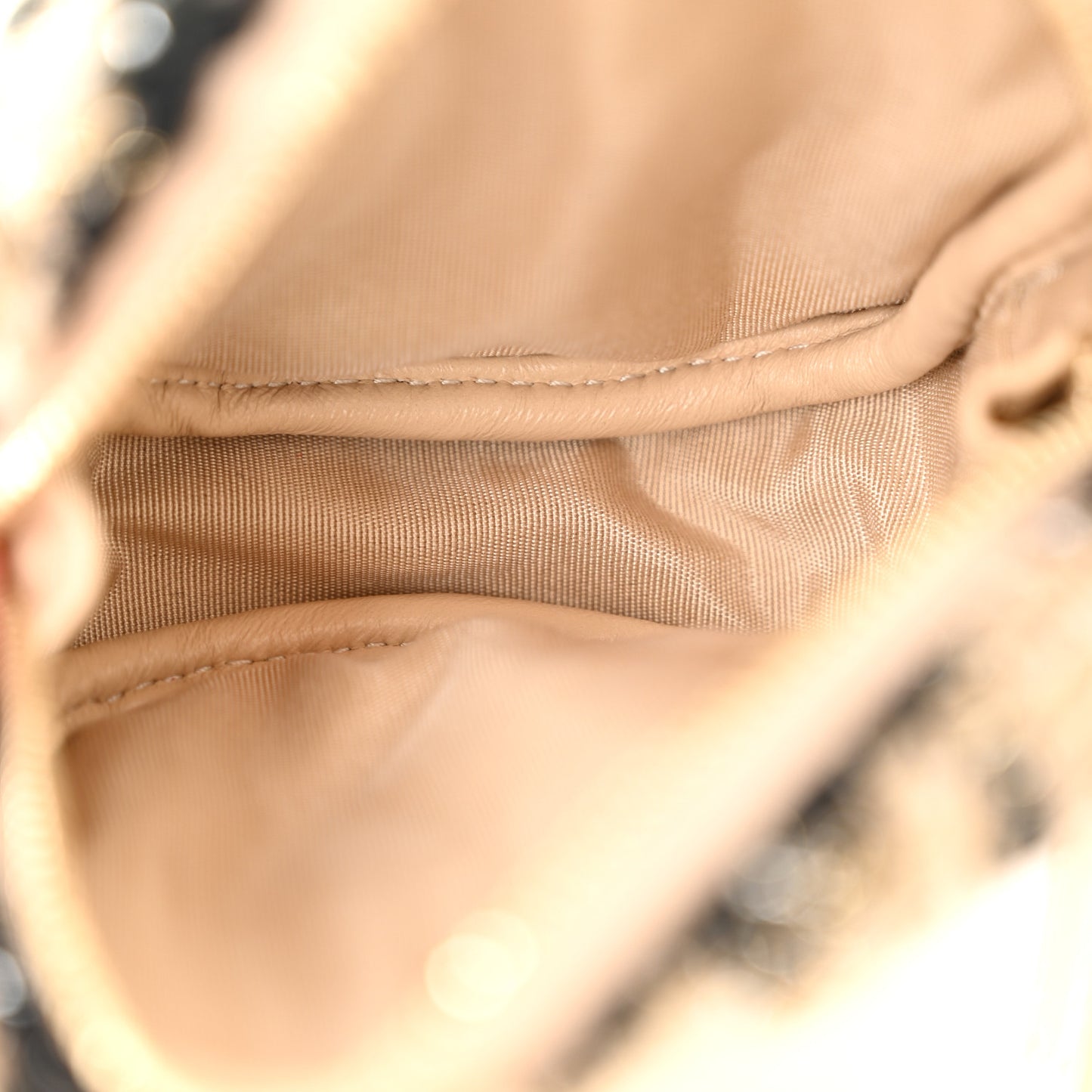 Tweed Lambskin Quilted Waist Bag With Coin Purse Beige