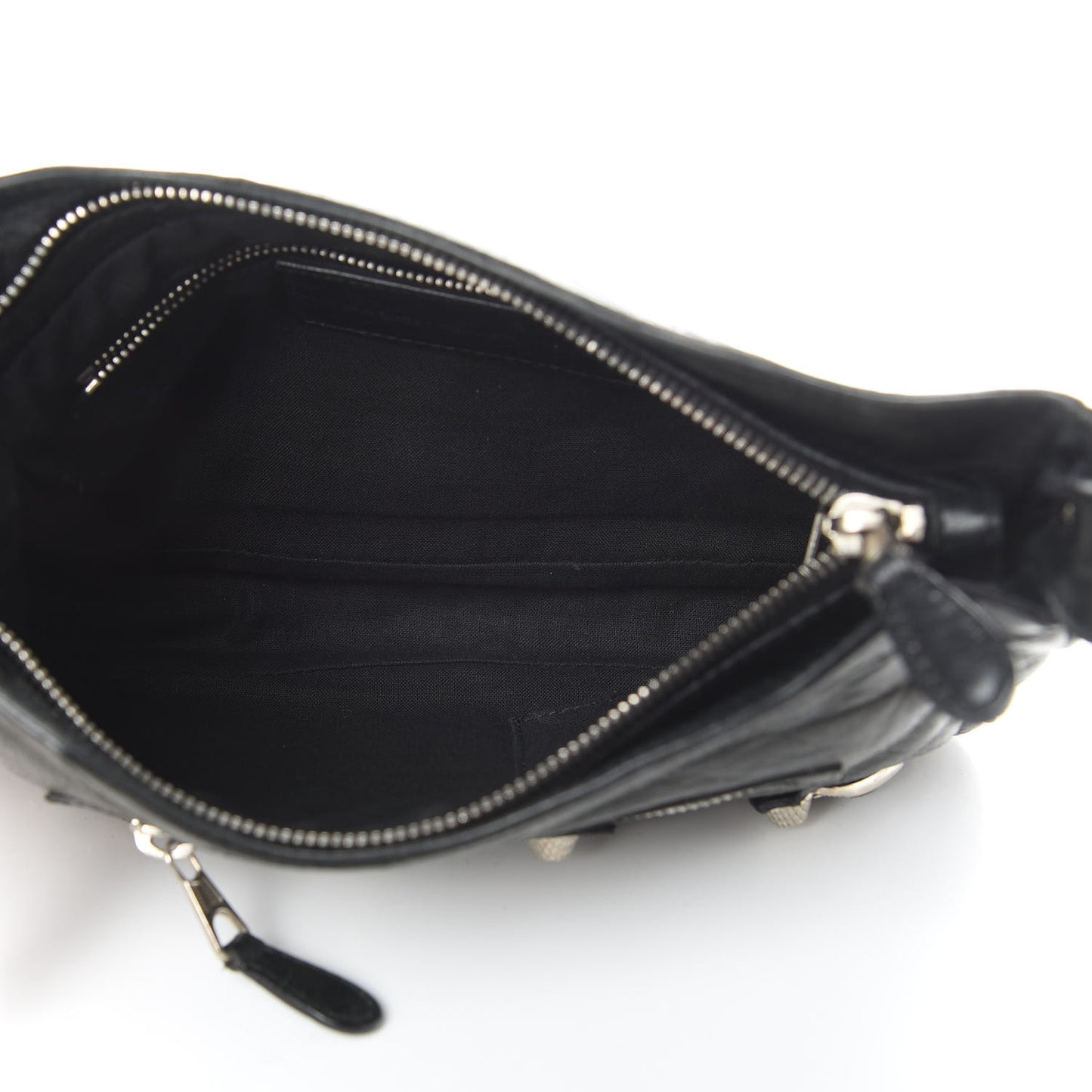 Agneau Giant 12 Silver Hardware Hip Black