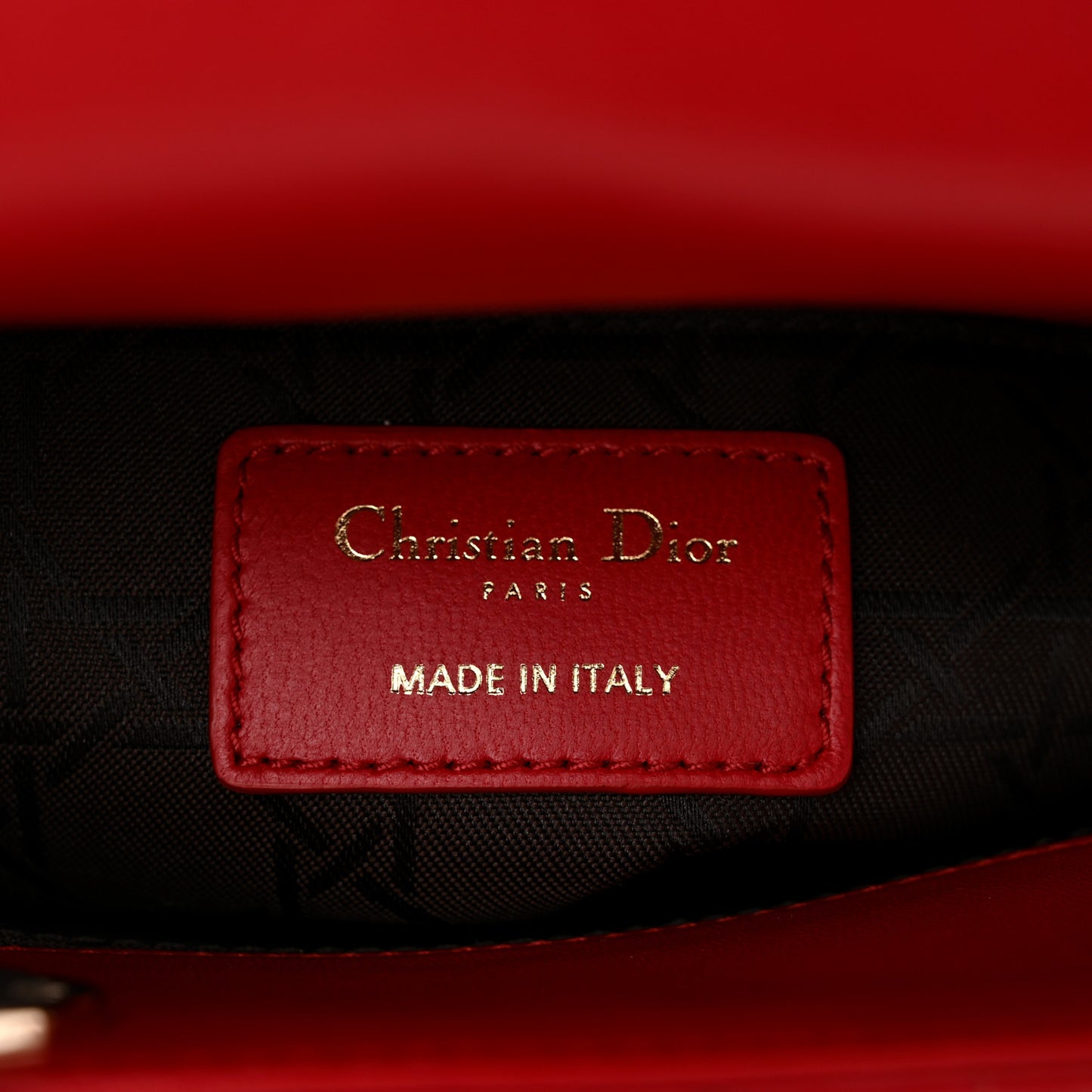 Lambskin Cannage Small My ABCDior Lady Dior Red