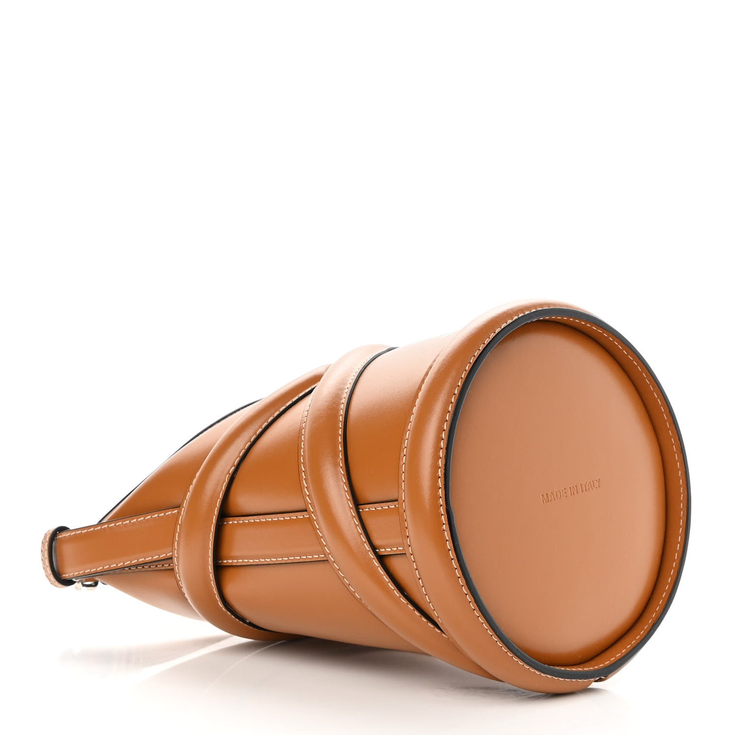 Calfskin The Curve Small Shoulder Bag Tan