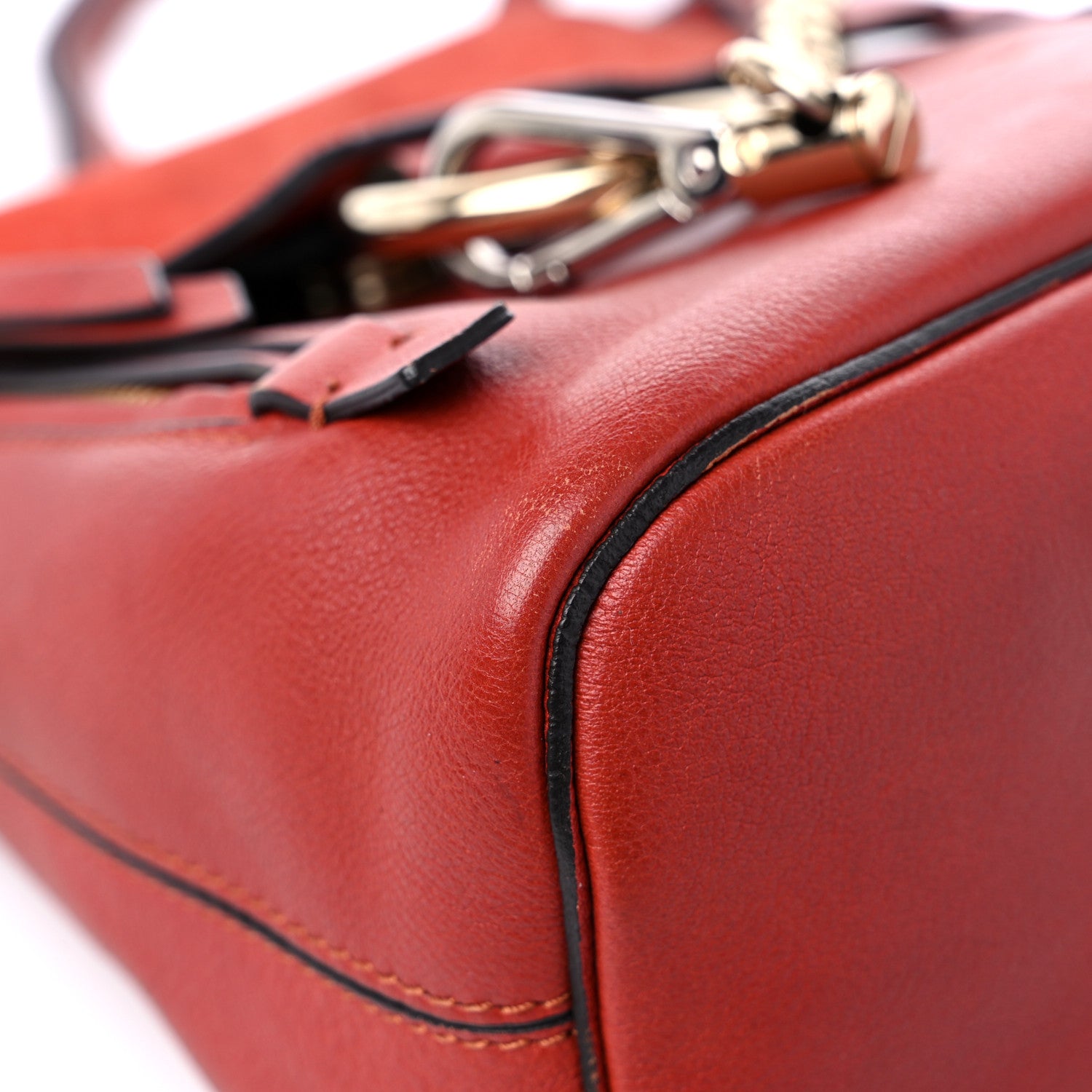 Chloe Suede Calfskin Mini Faye Backpack Earthy Red 8 of 17
