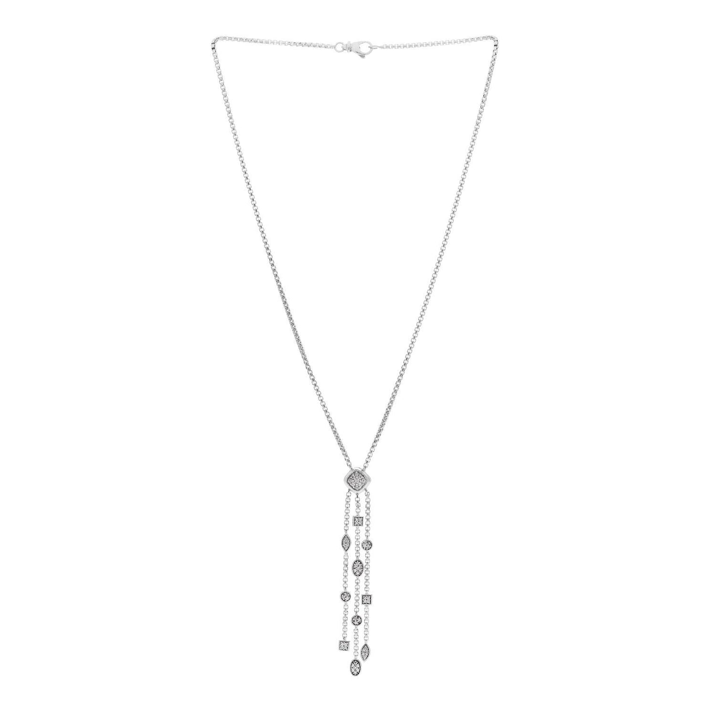Sterling Silver Diamond Confetti Ice Necklace