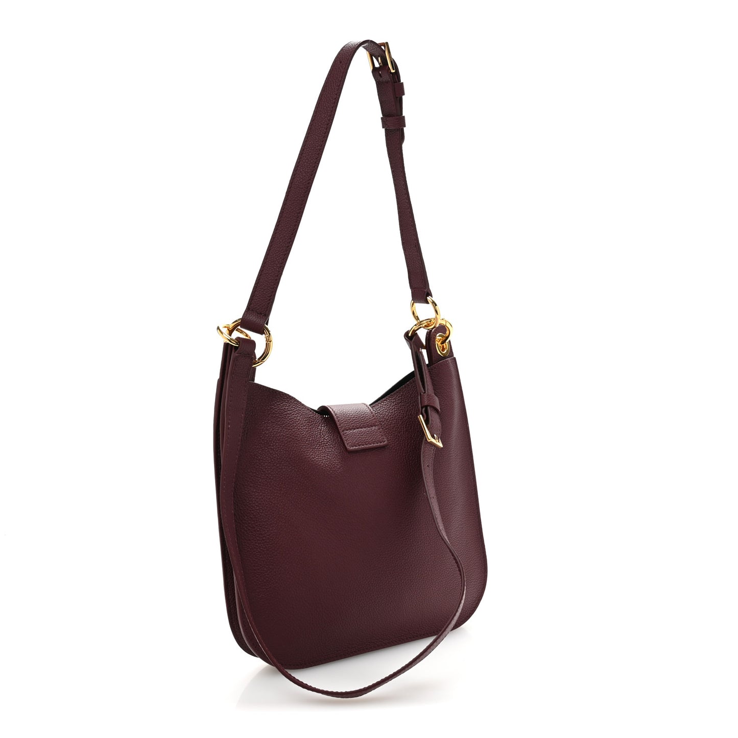 Grain Calfskin Small Tara Crossbody Red Plum