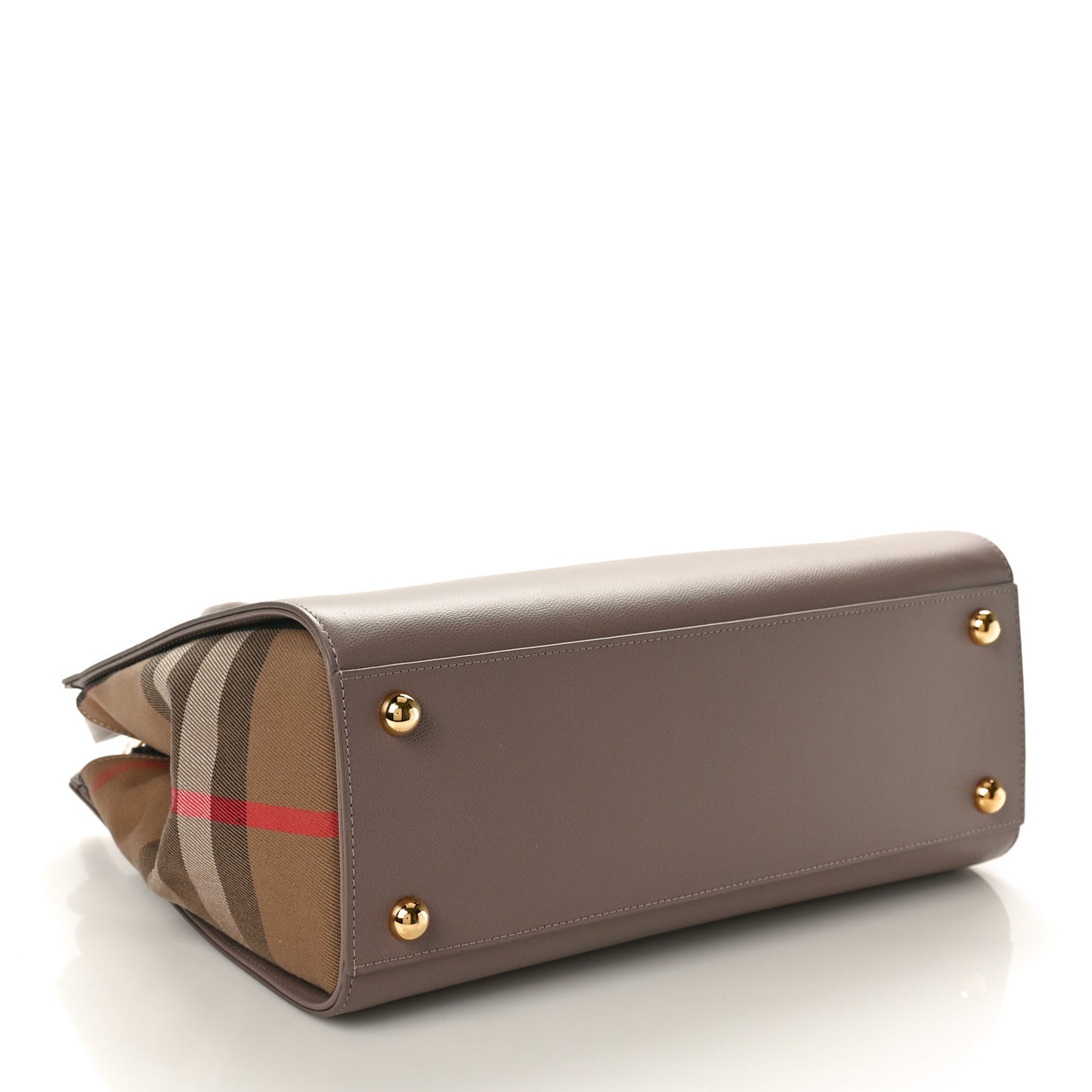 Calfskin Mega Check Banwell Tote Grey Mink