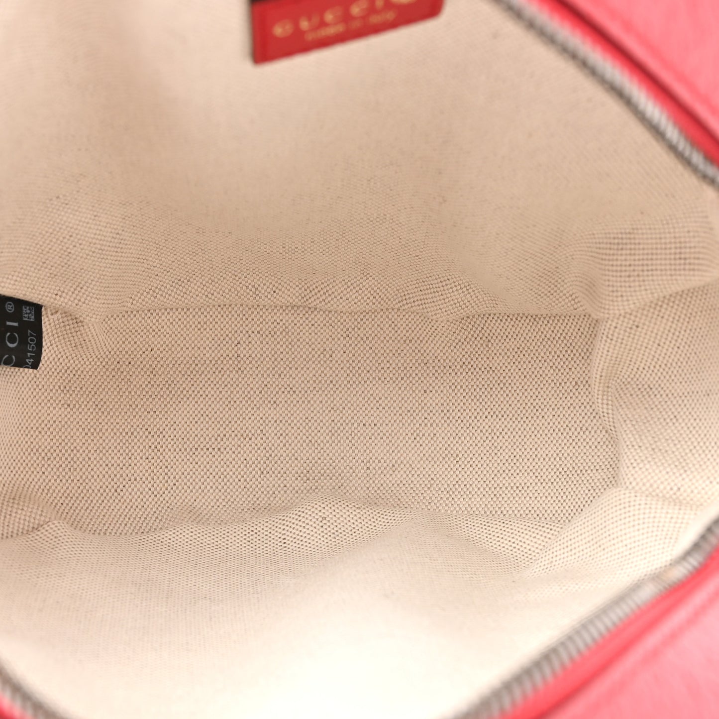 X ADIDAS Calfskin Small Ophidia Round Shoulder Bag White Red