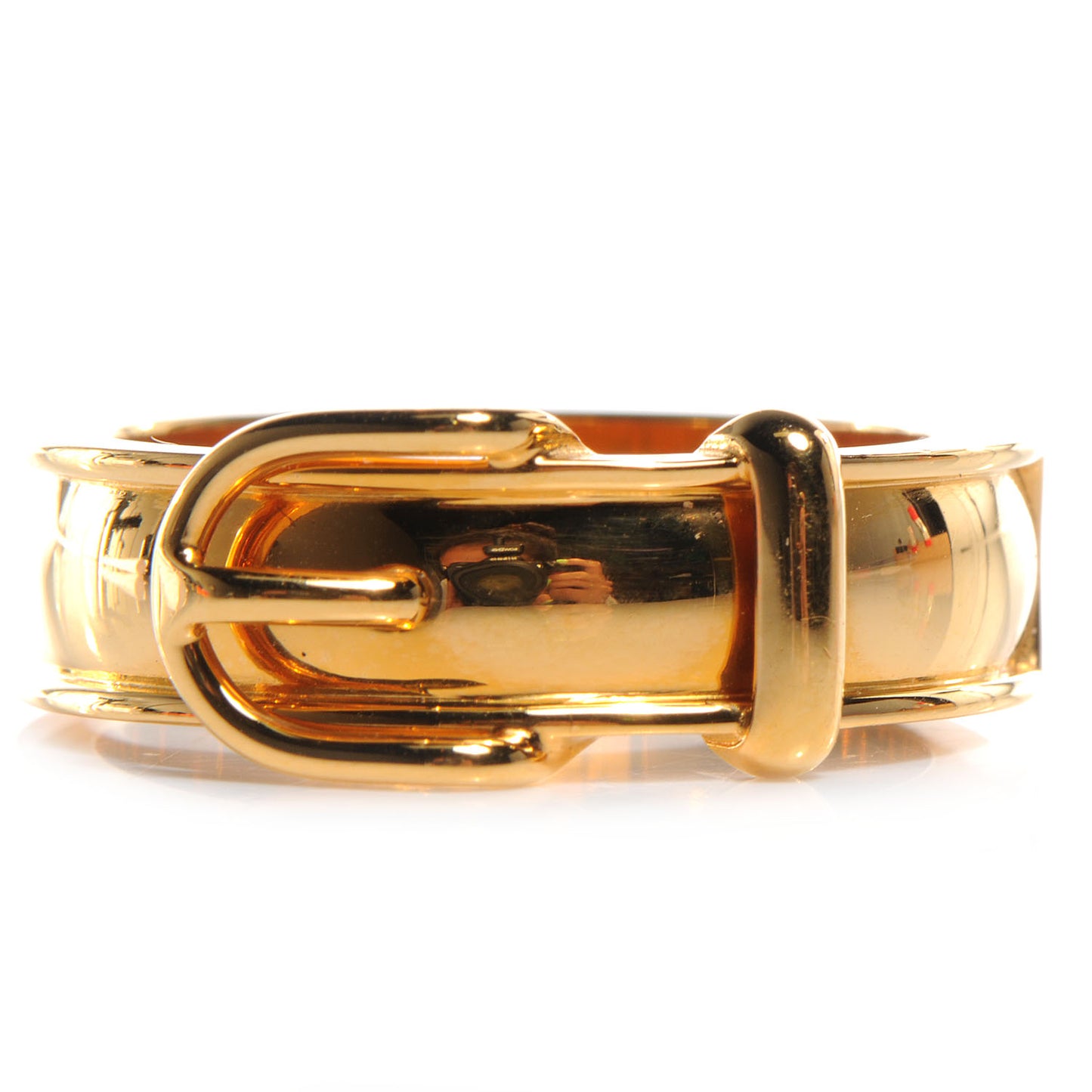 Belt Buckle Scarf Ring Gold Plated