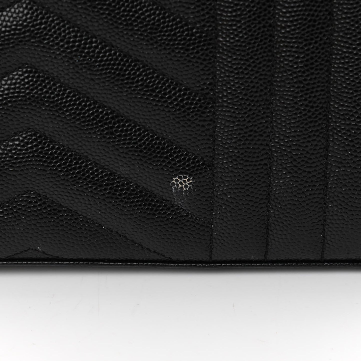 Grain De Poudre Mixed Matelasse Triquilt Monogram Chain Wallet Black