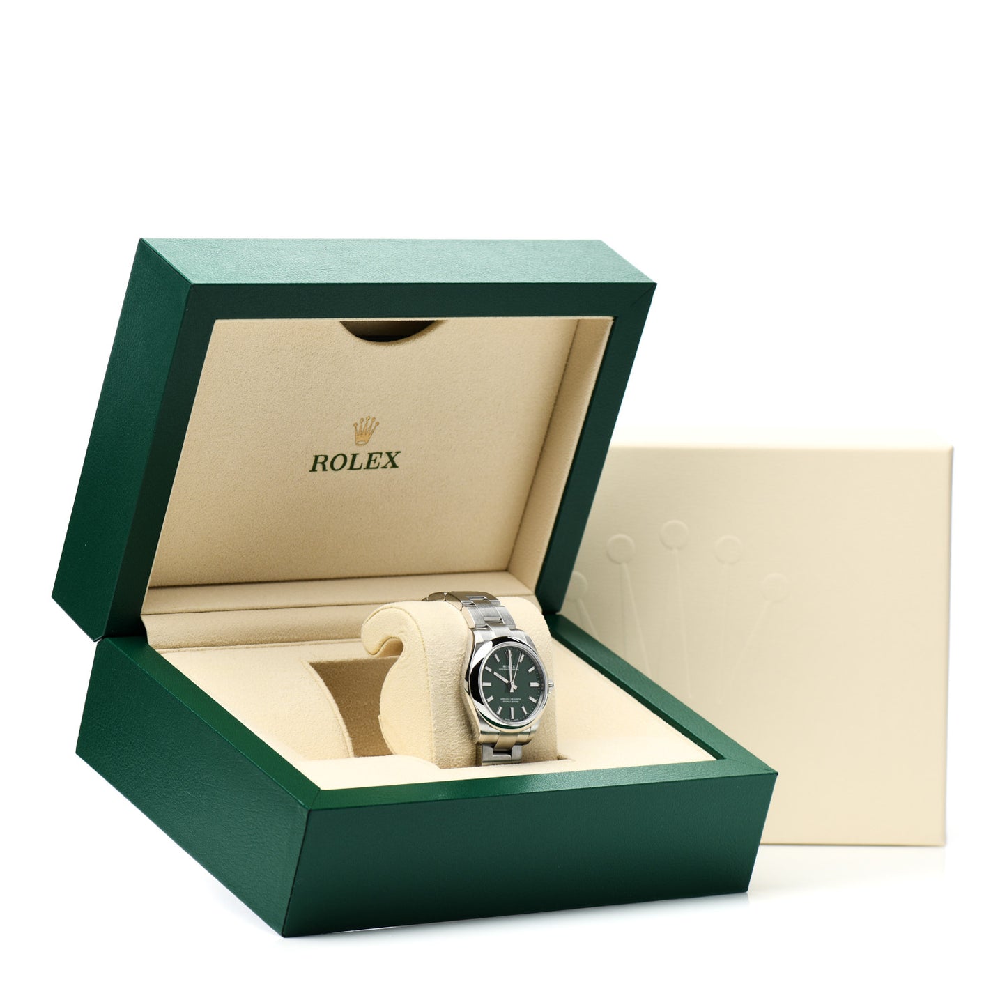 Stainless Steel 31mm Oyster Perpetual Watch Green 277200