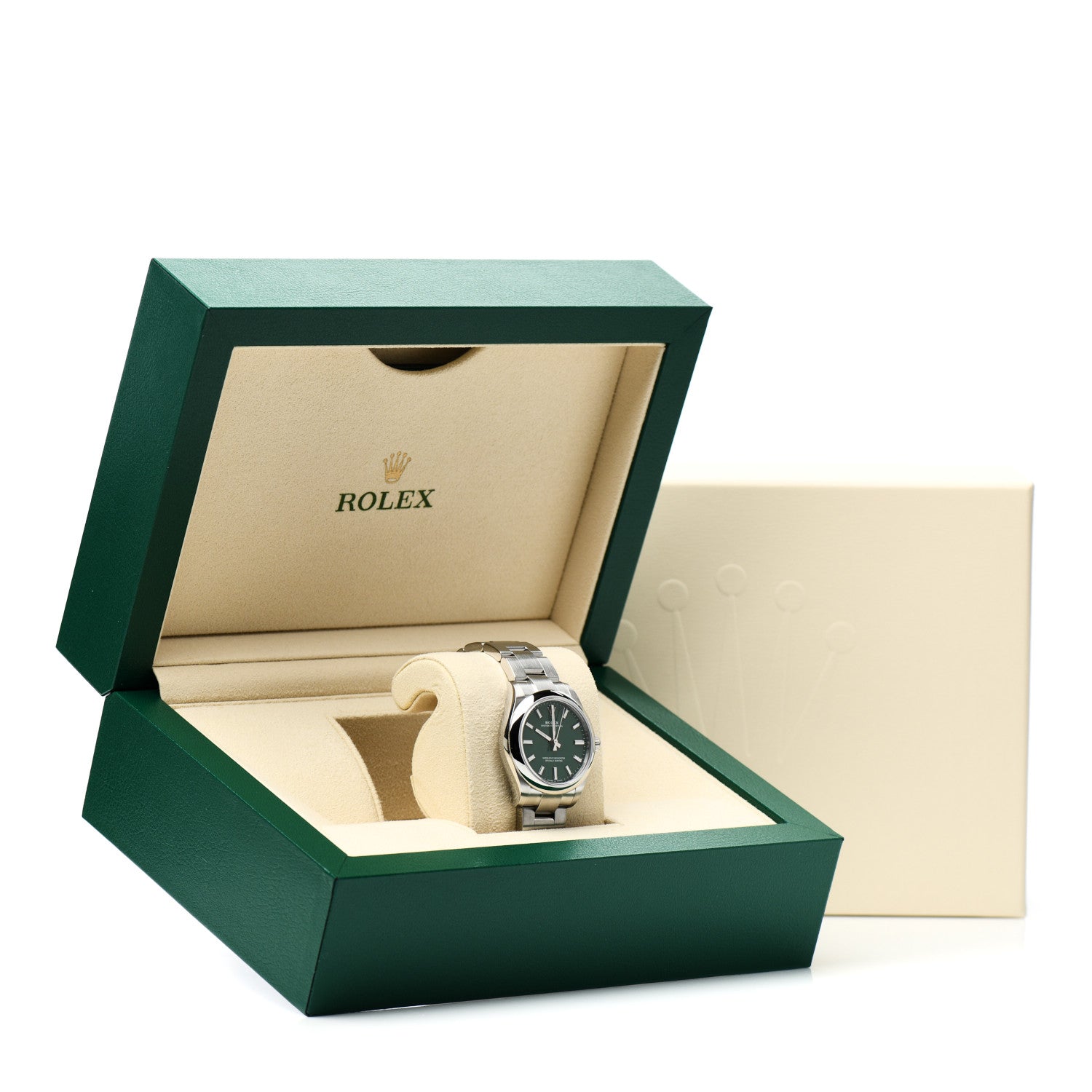 Rolex Stainless Steel 31mm Oyster Perpetual Watch Green 277200 5 of 5