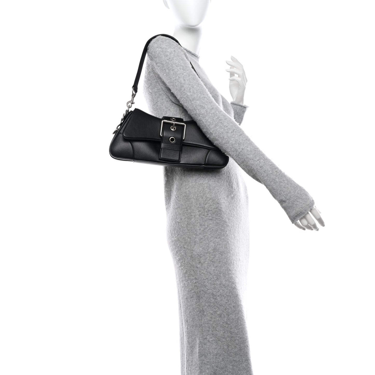 Smooth Calfskin Medium Lindsay Shoulder Bag Black