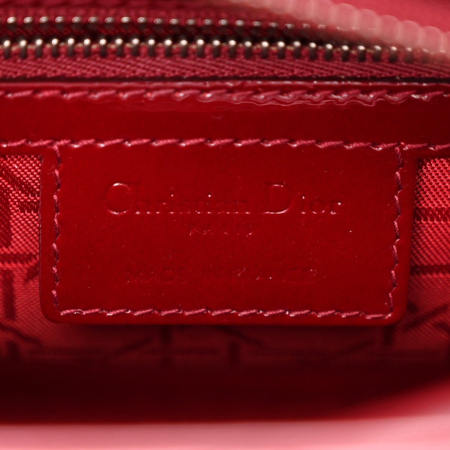 Patent Cannage Medium Lady Dior Burgundy Red