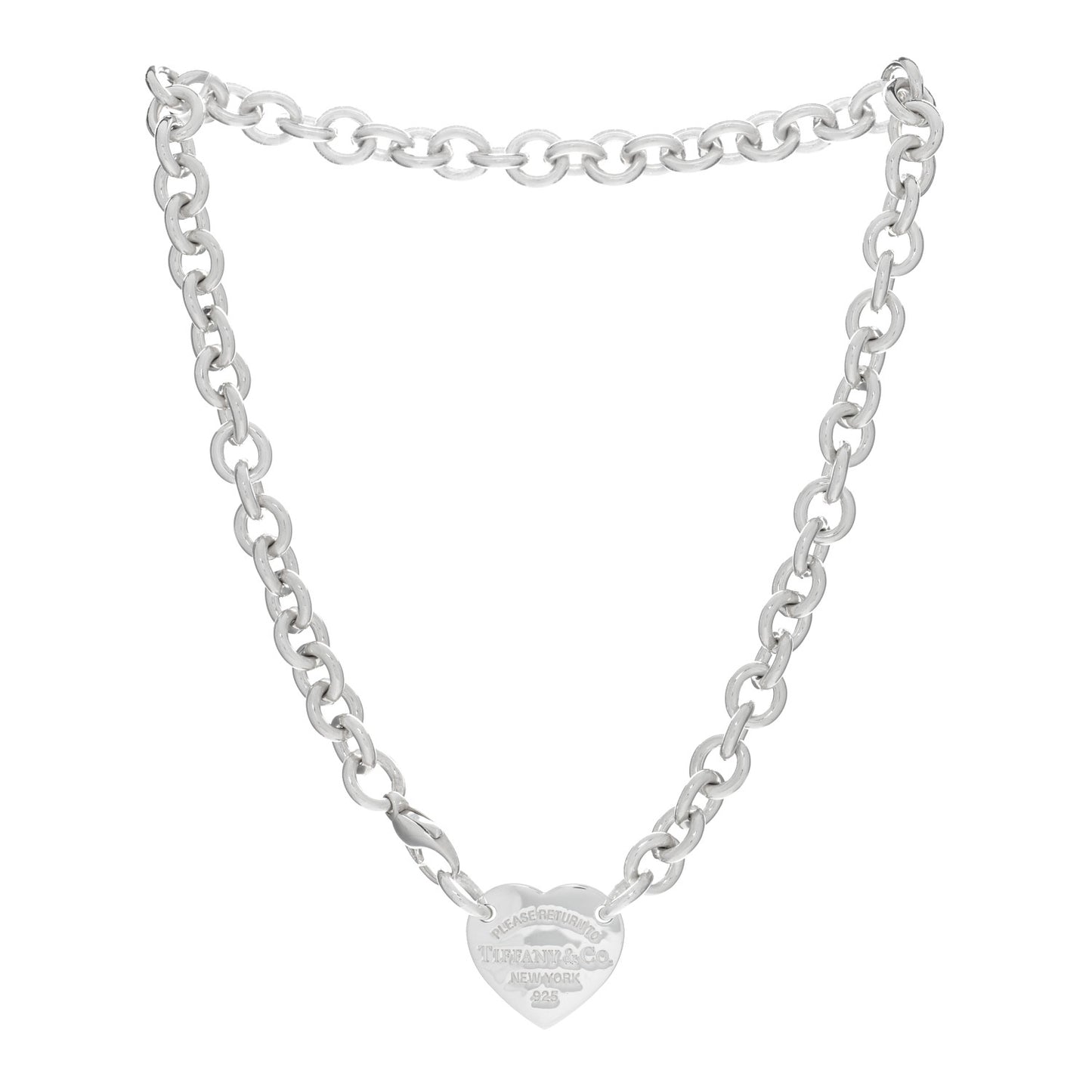 Sterling Silver Return to Tiffany Heart Tag Choker Necklace