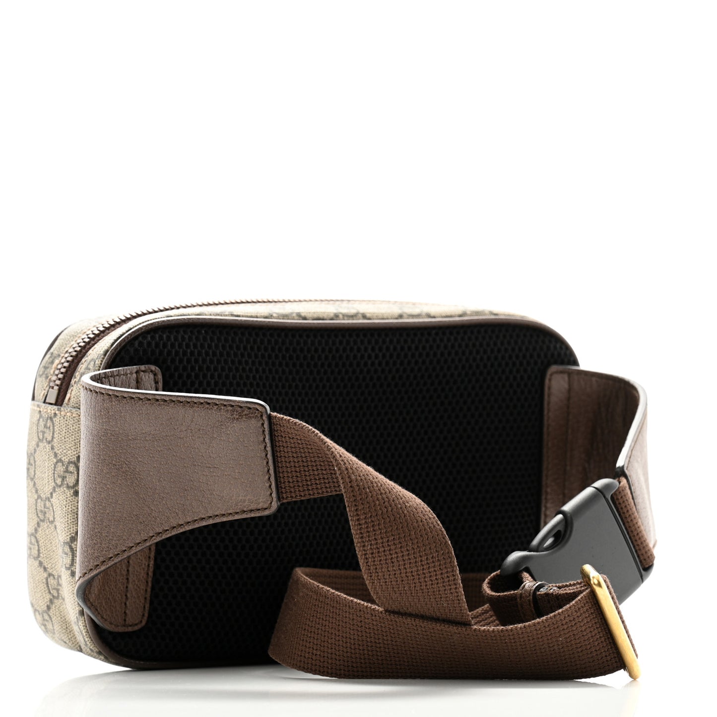 Soft GG Supreme Monogram Medium Ophidia Belt Bag Dark Brown