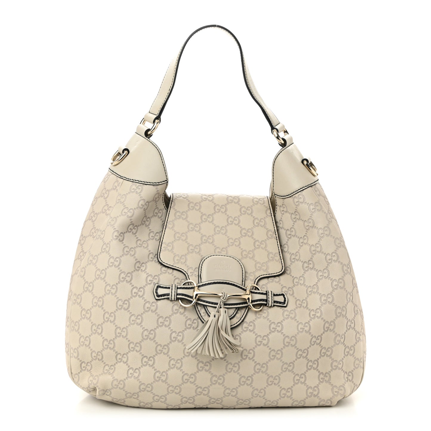 Guccissima Signature Medium Emily Hobo Mystic White