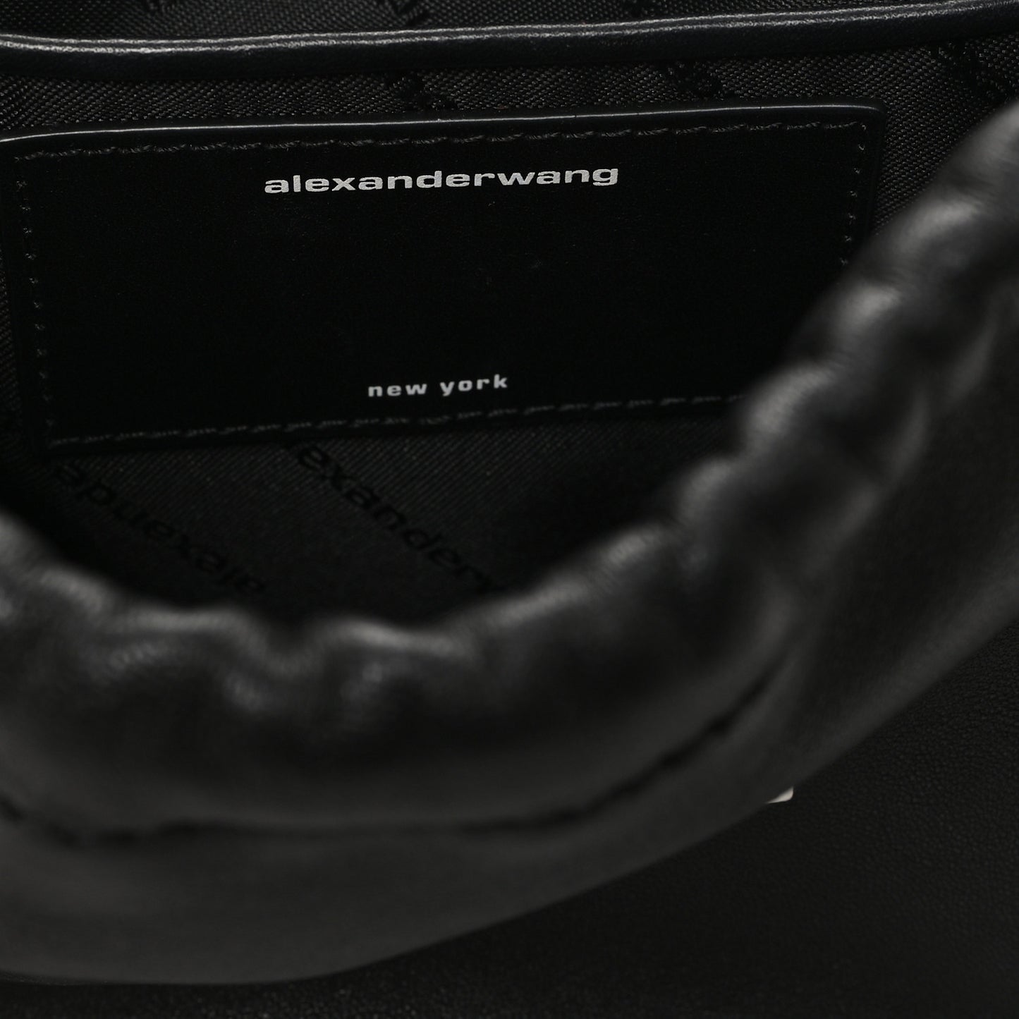 Lambskin Nylon Small Ryan Bag Black